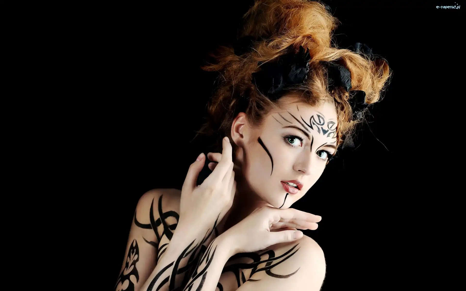 Makijaż, Bodypainting, Kobieta
