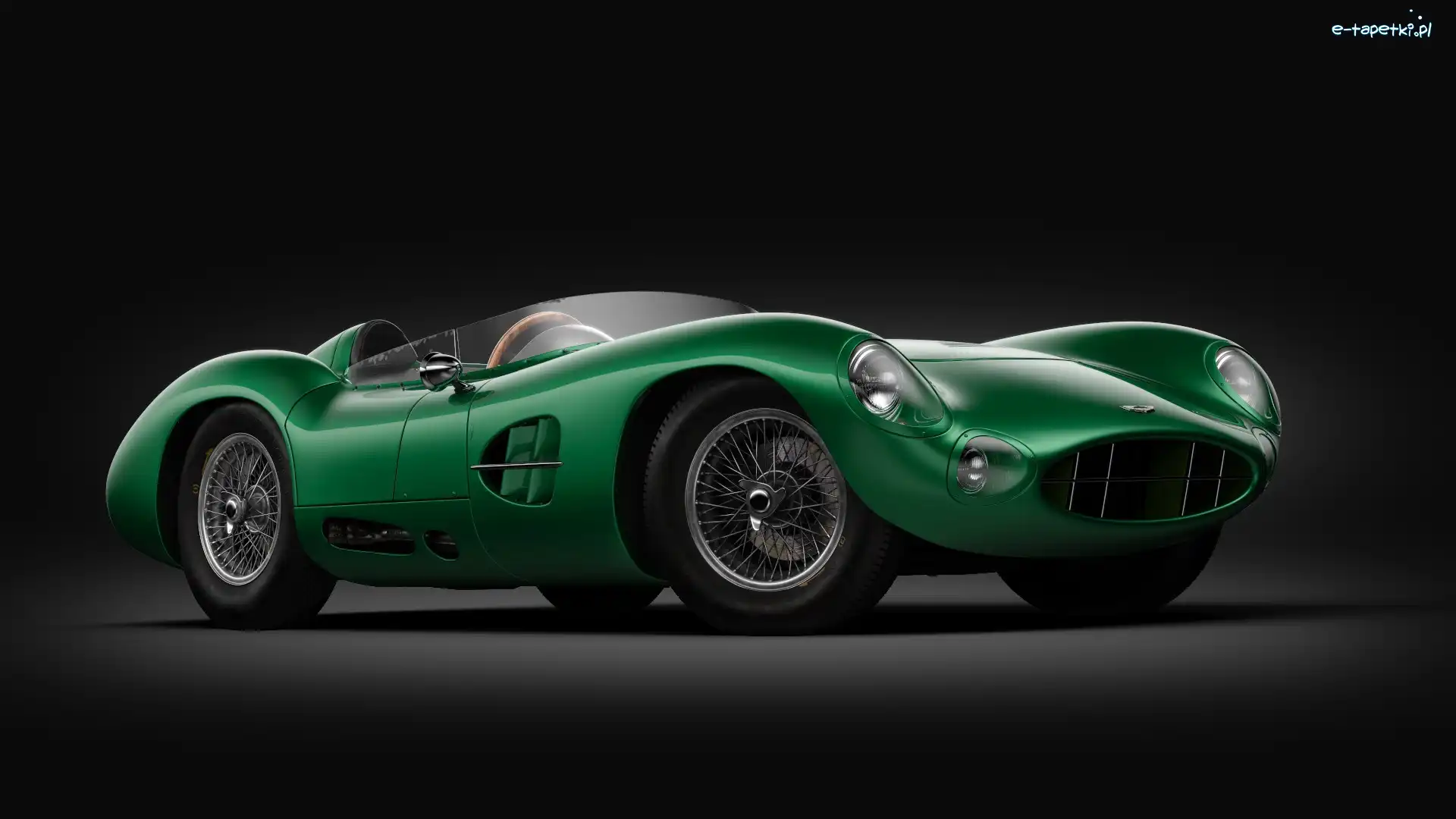 Wyścigowy, Zielony, Aston Martin DBR1, Zabytkowy, 1958