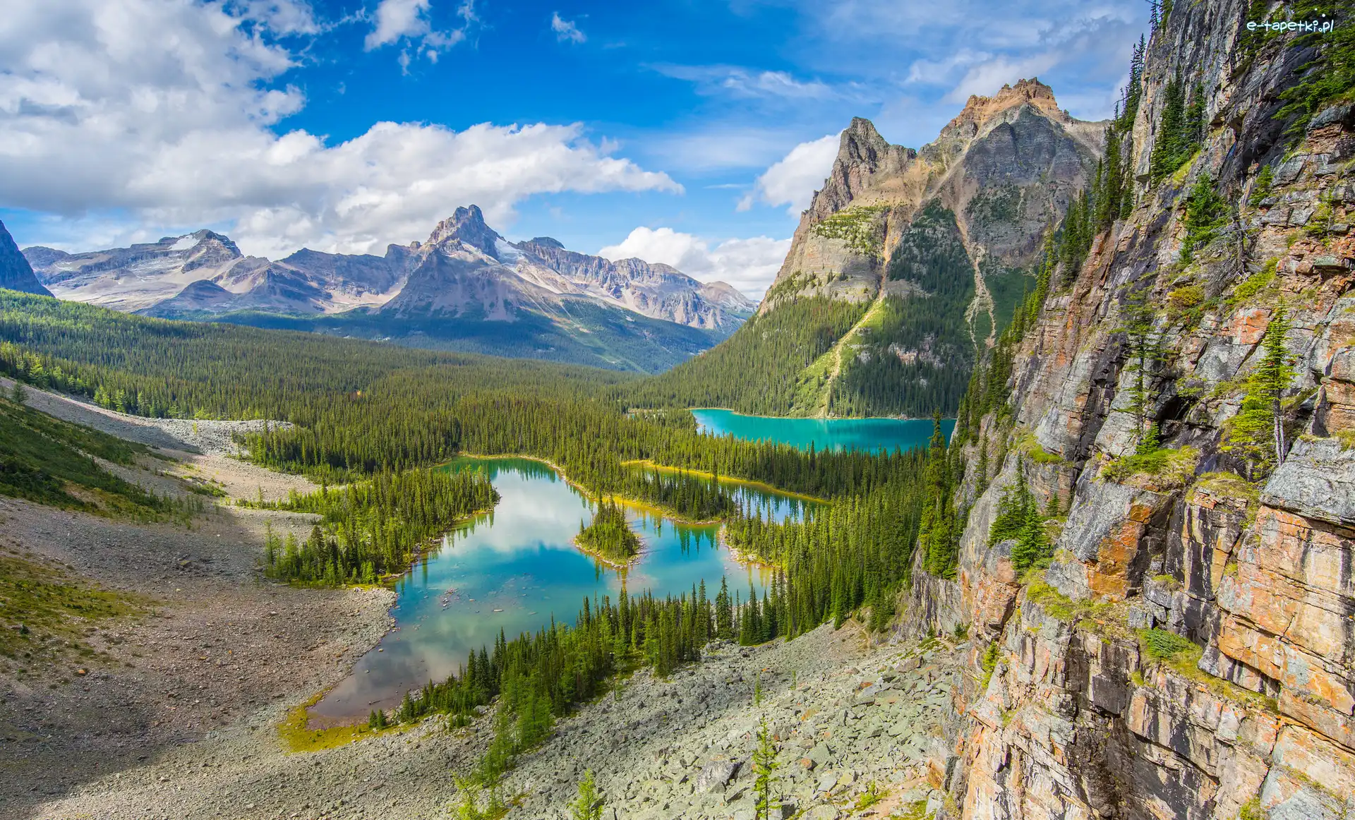 Chmury, Park Narodowy Yoho, Jezioro O Hara, Prowincja Kolumbia Brytyjska, Kanada, Las, Góry
