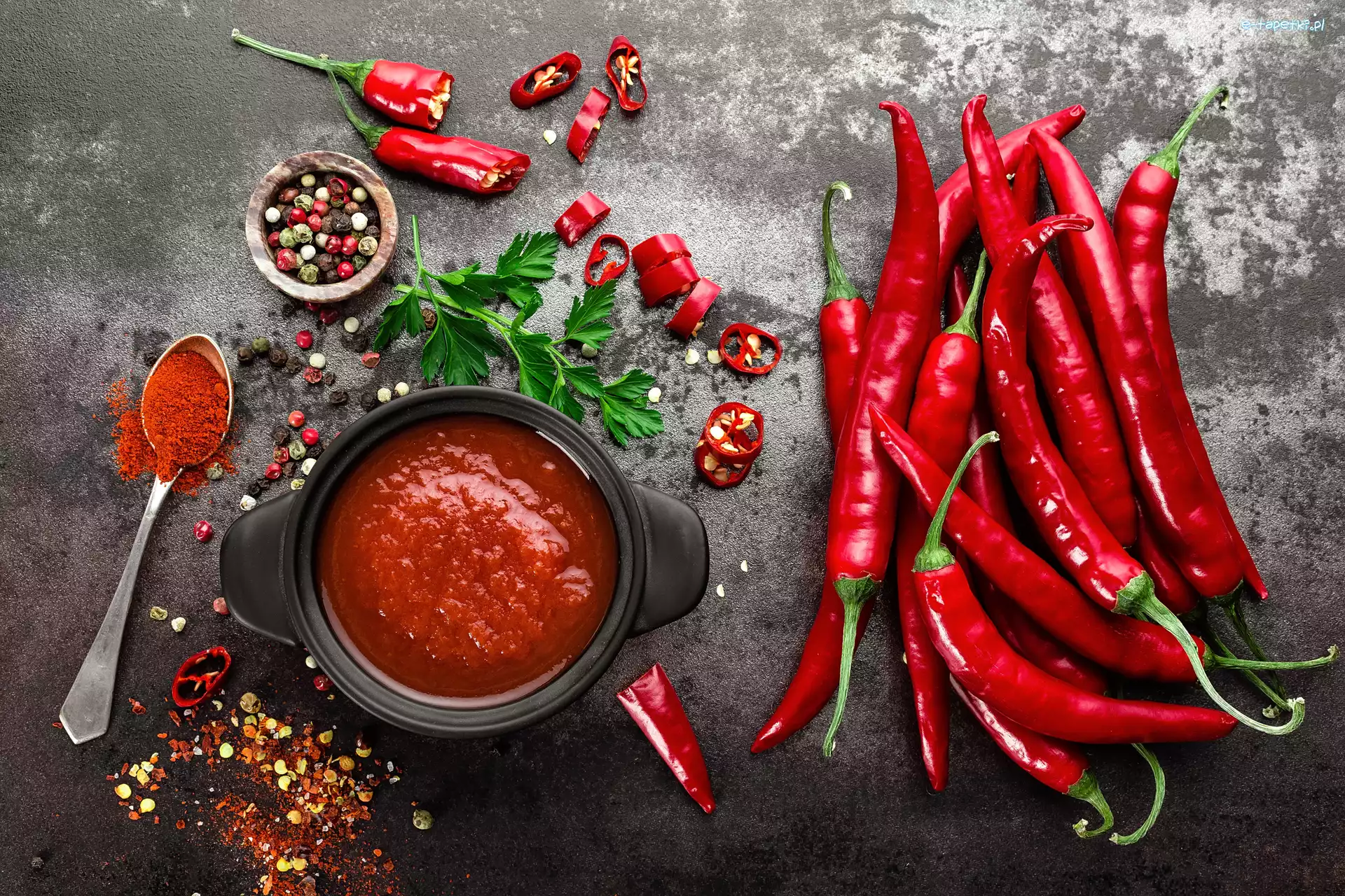 Pieprz, Sos, Papryka chili