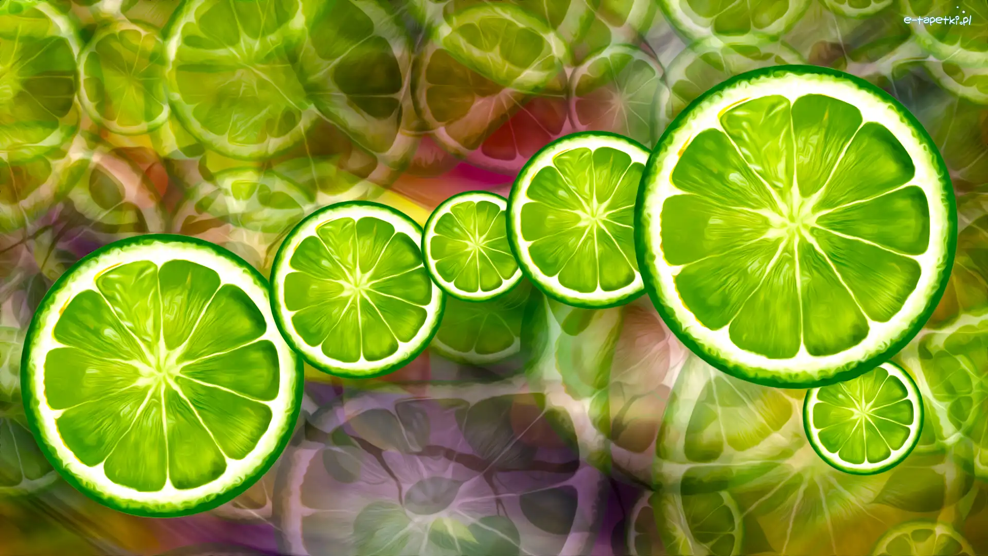 Plasterki, Grafika, Limonki, Owoce
