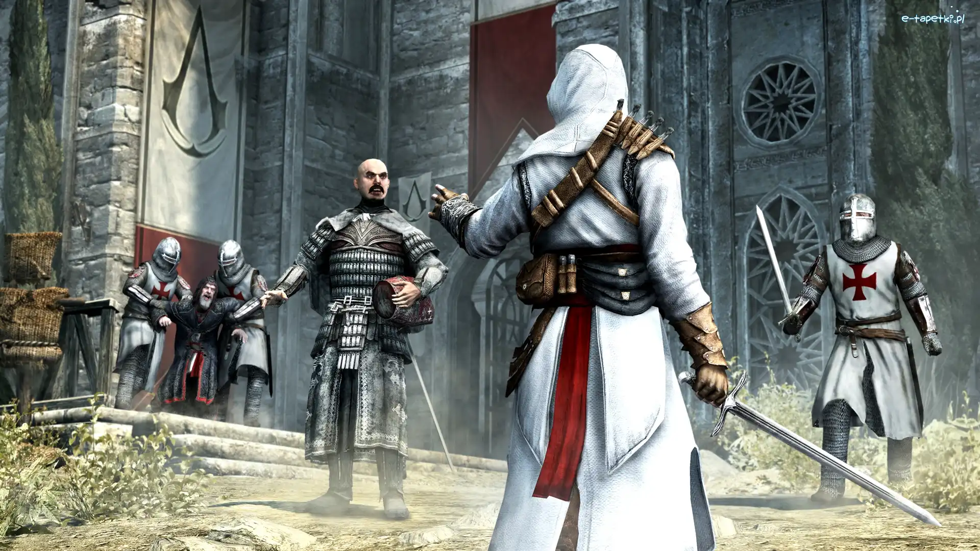 Templariusze, Postać, Altair ibn La-Ahad, Assassins Creed Revelations, Gra, Al Mualim, Pojmanie