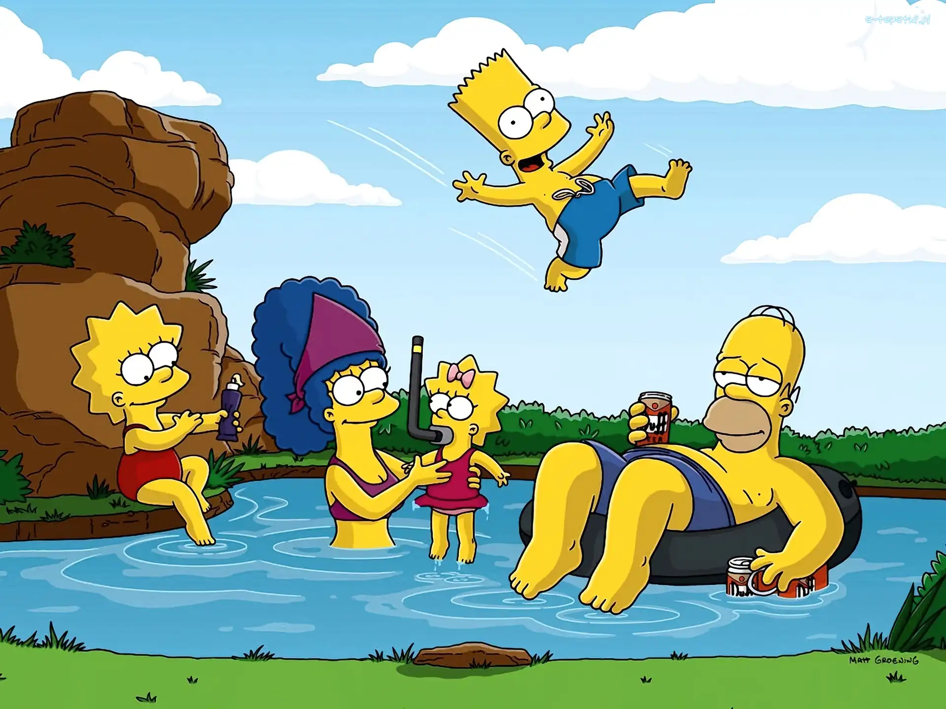 The Simpsons, Basen, Simpsonowie, Rodzina