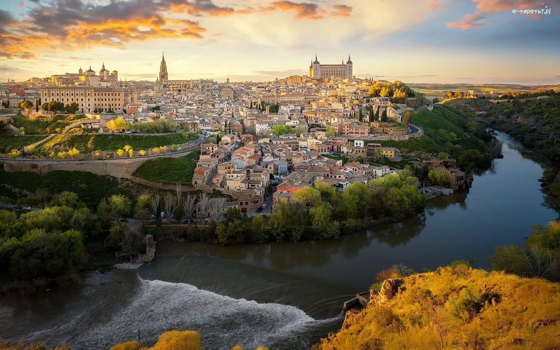 Rzeka Tag, Miasto Toledo, Hiszpania