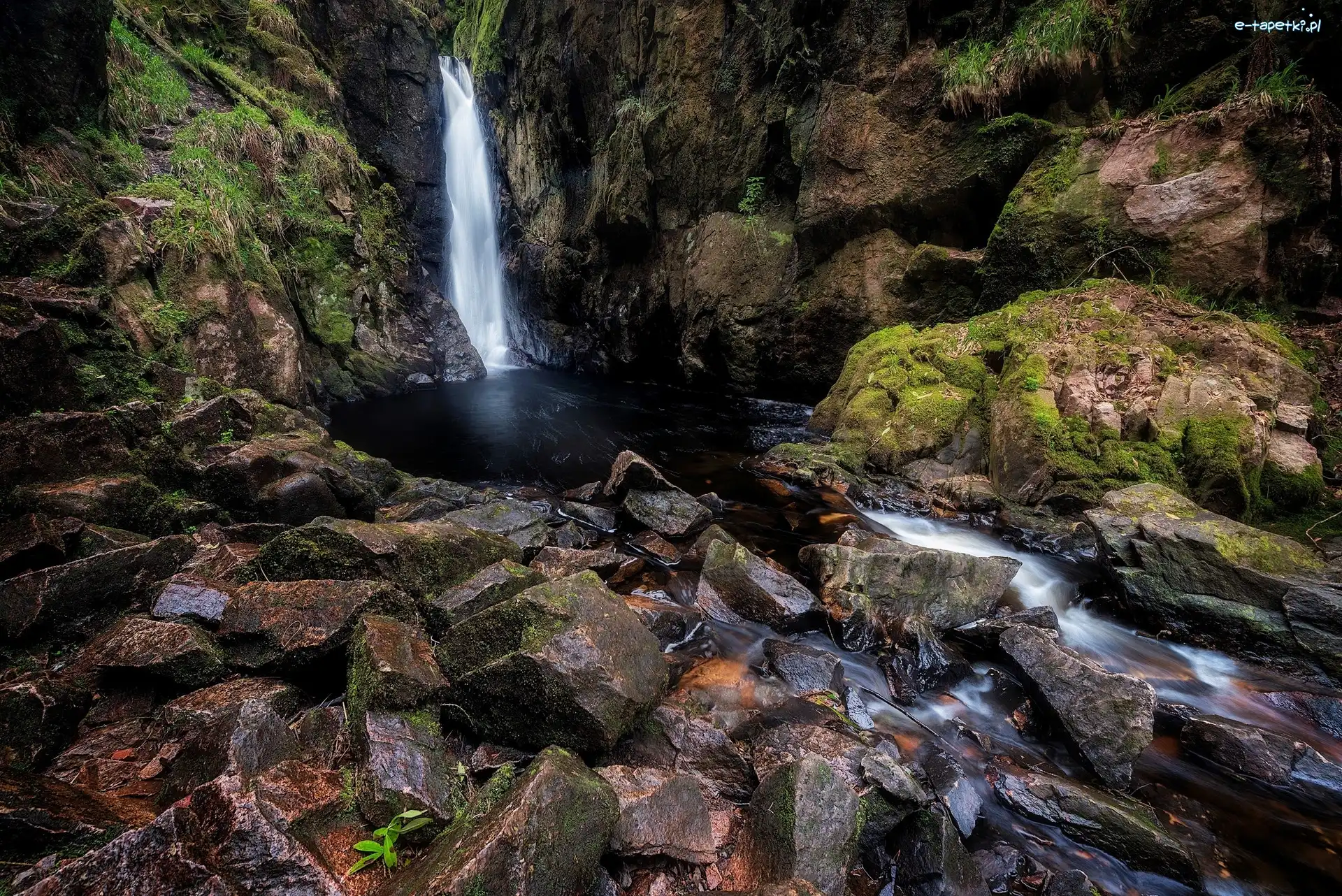 Anglia, Skały, Wąwóz Stanley Ghyll, Kamienie, Wodospad Stanley Force, Hrabstwo Kumbria, Miejscowość Eskdale