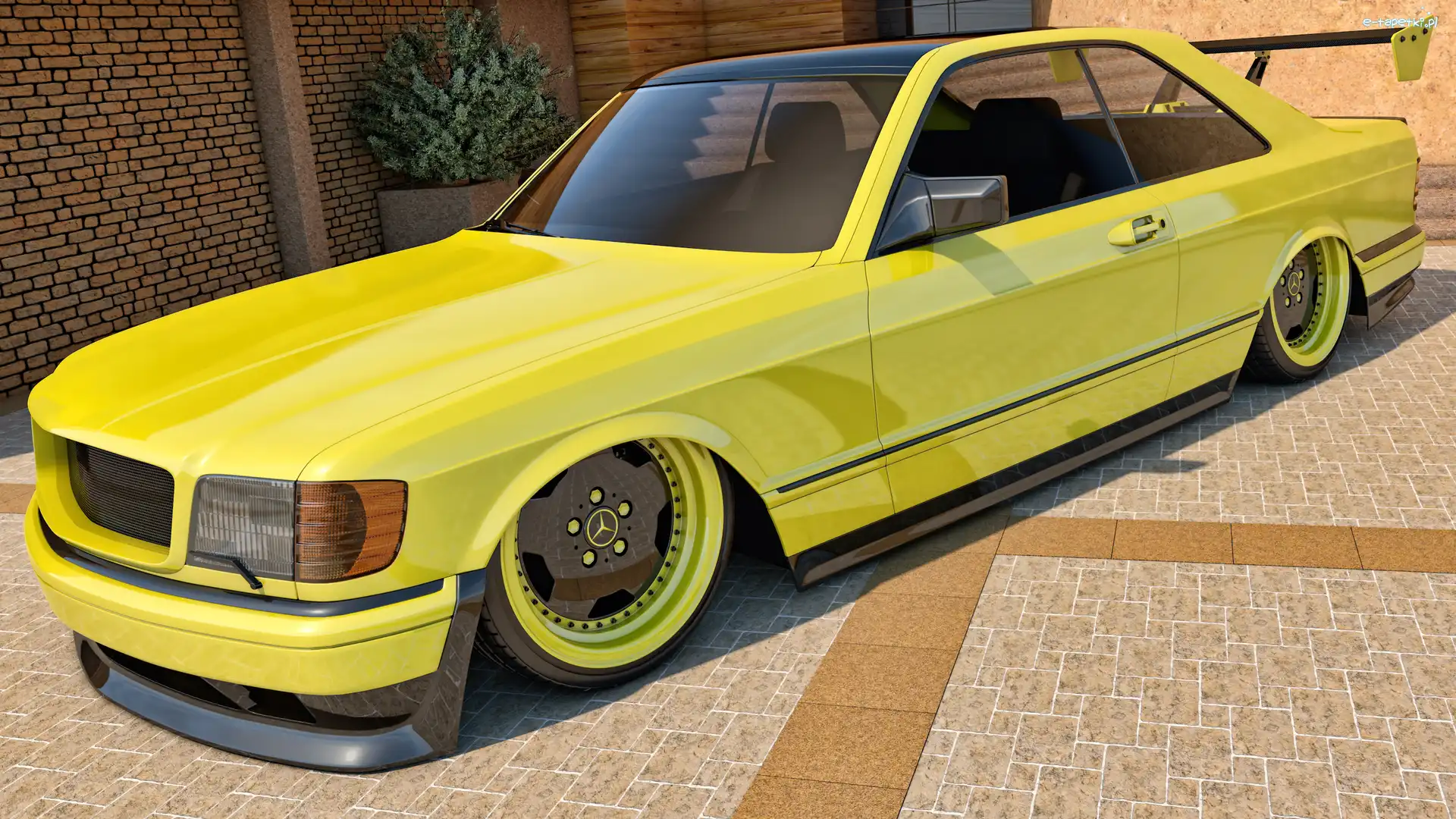 1990, Mercedes Benz 560 SEC AMG, Żółty