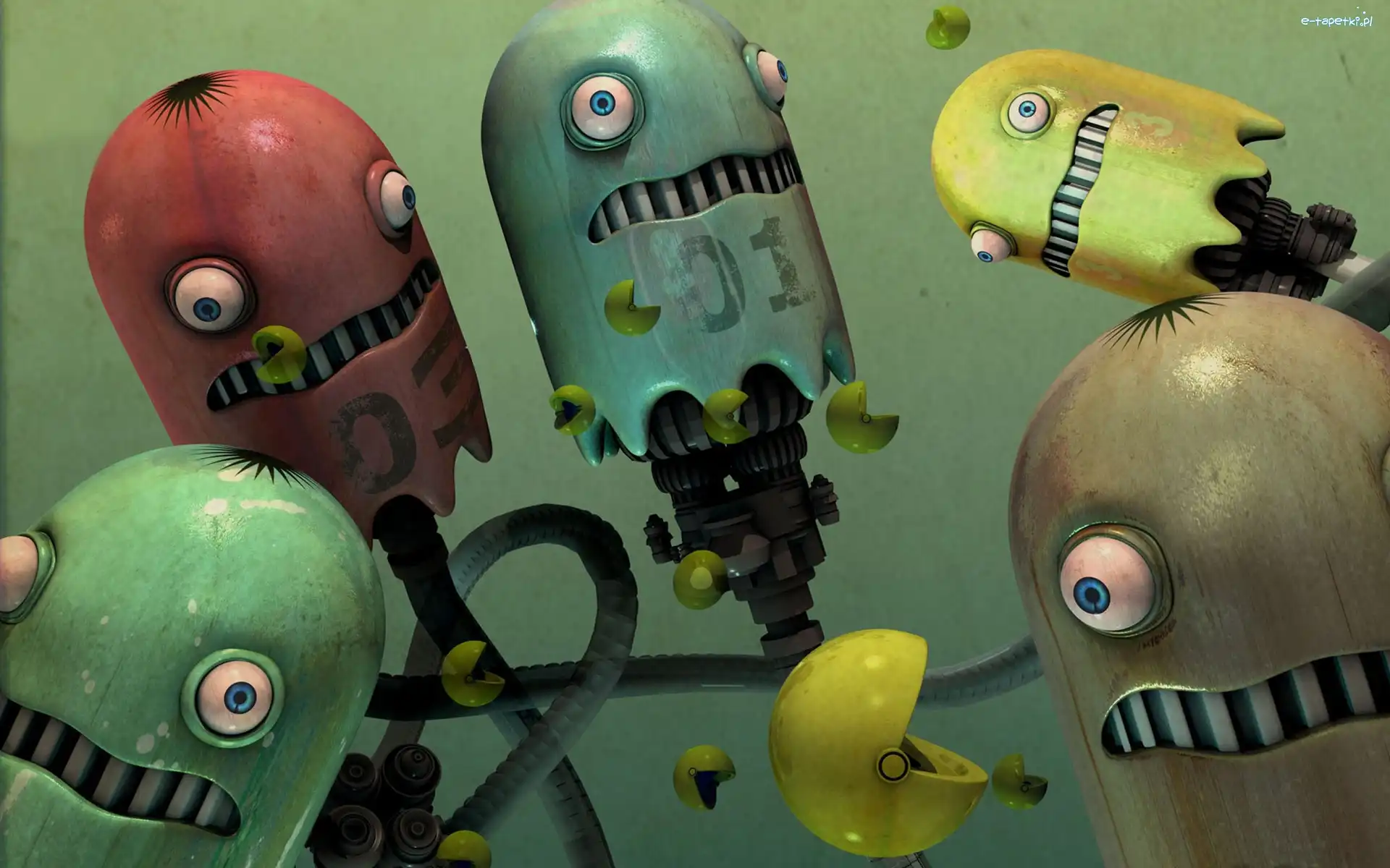 Pac-Man, Oczy, Roboty, Gra