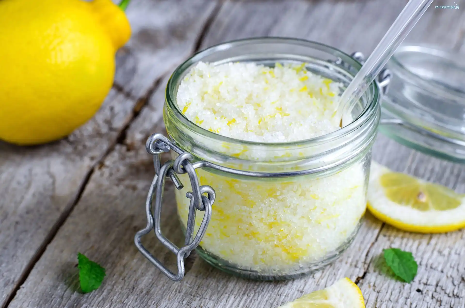 Kosmetyk, Słoik, Scrub, SPA, Cytryna, Sól