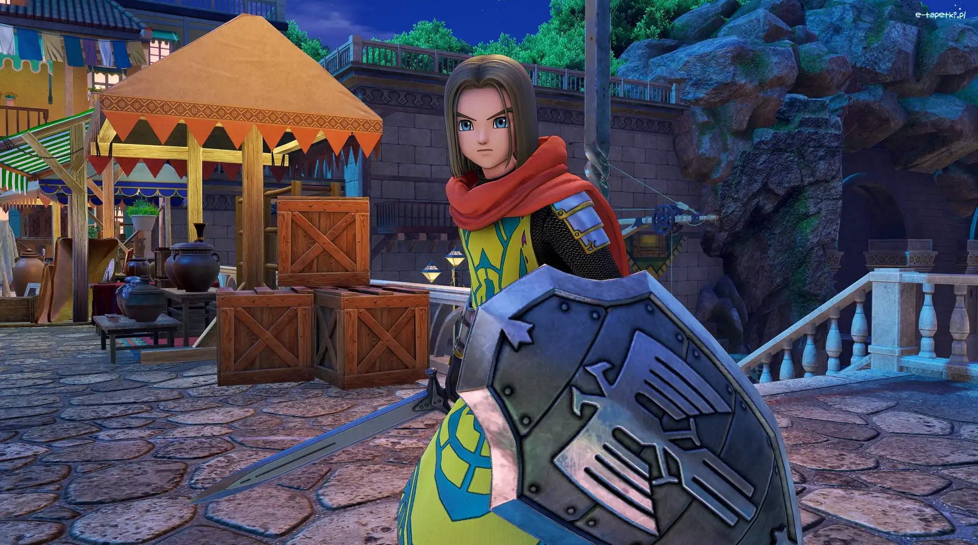 Gra, Postać, Dragon Quest XI, Miecz, Tarcza