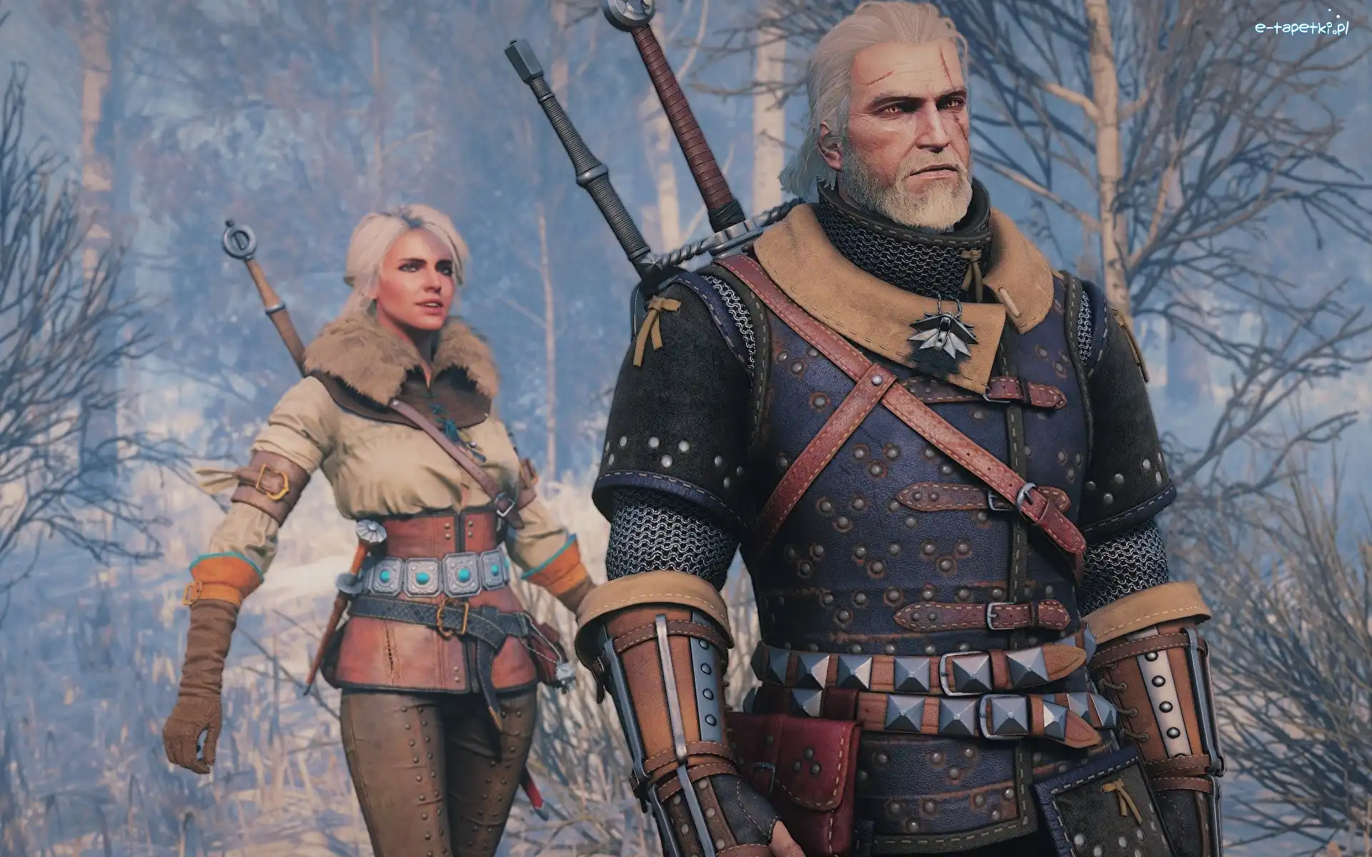 Geralt, Ciri, Wiedźmin 3 Dziki Gon, The Witcher 3 Wild Hunt, Wiedźmin, Gra