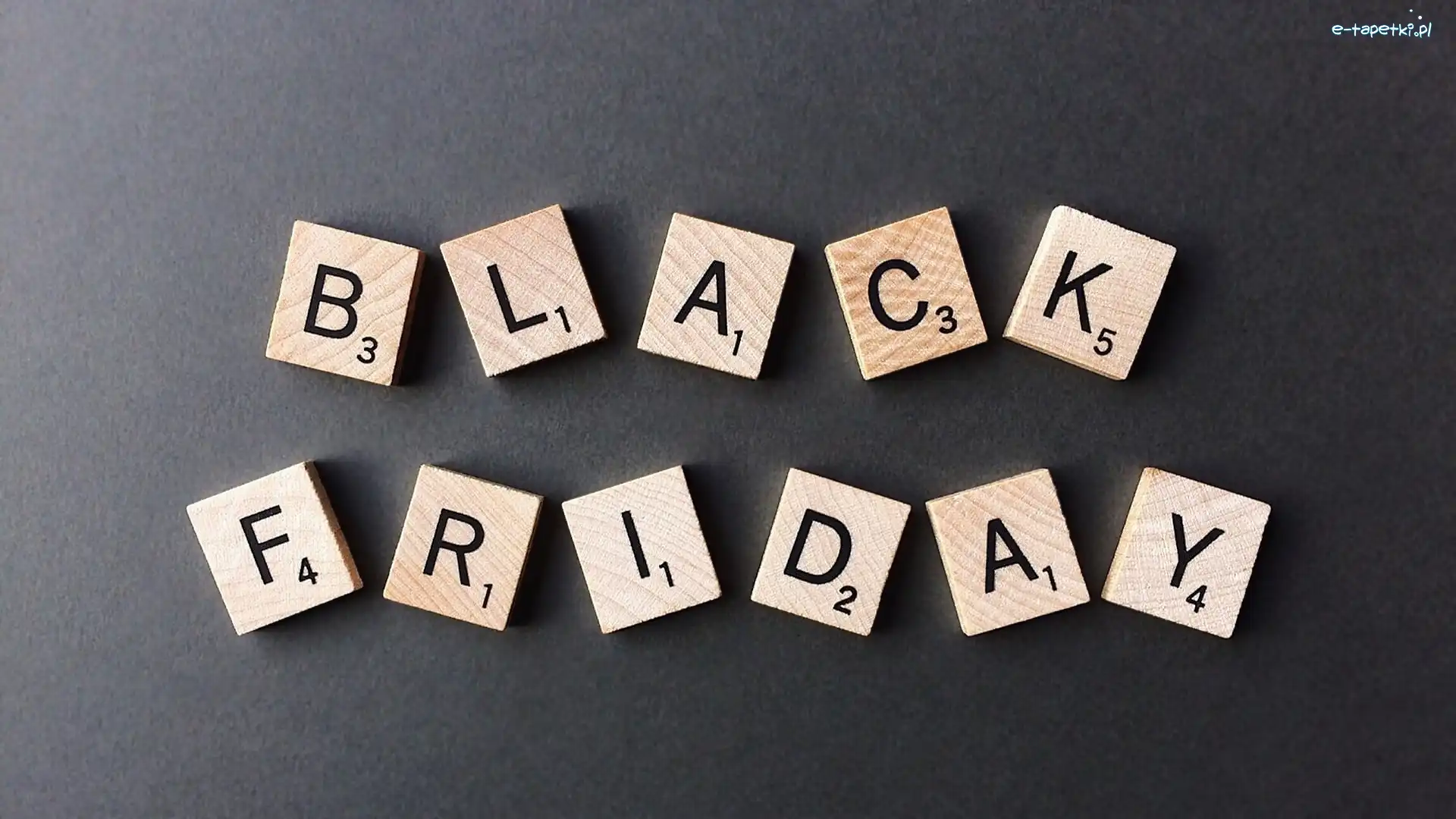 Scrabble, Black Friday, Napis, Tło, Ciemne