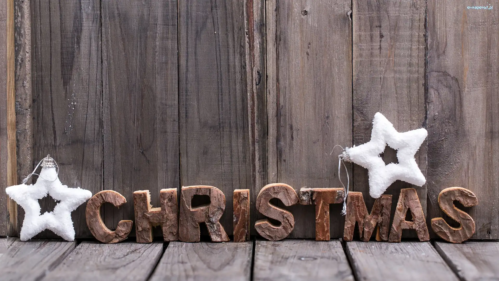 Świąteczna, Gwiazdki, Dekoracja, Deski, Christmas