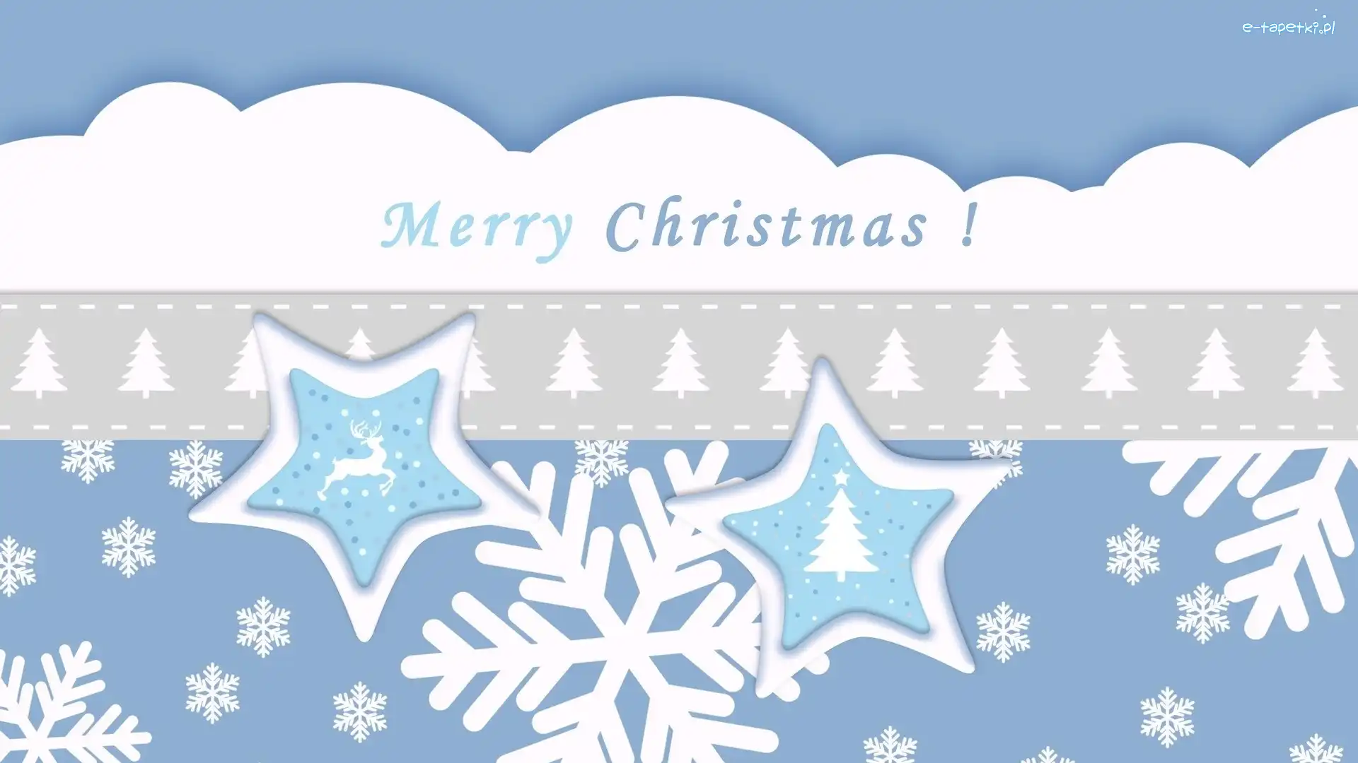 Boże Narodzenie, Merry Christmas, Życzenia, Niebieskie tło, Gwiazdki