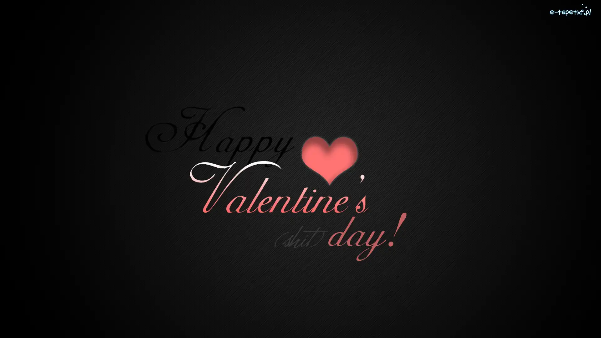 Ciemne tło, Happy Valentines day, Walentynki