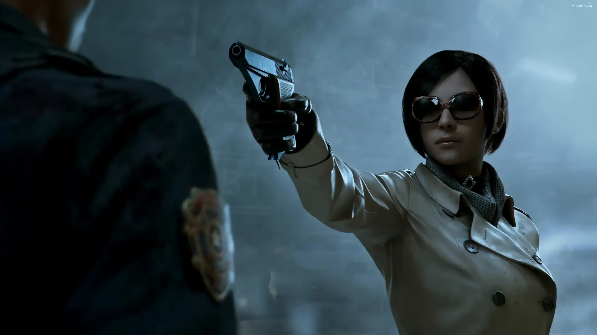 Ada Wong, Pistolet, Okulary, Resident Evil 2