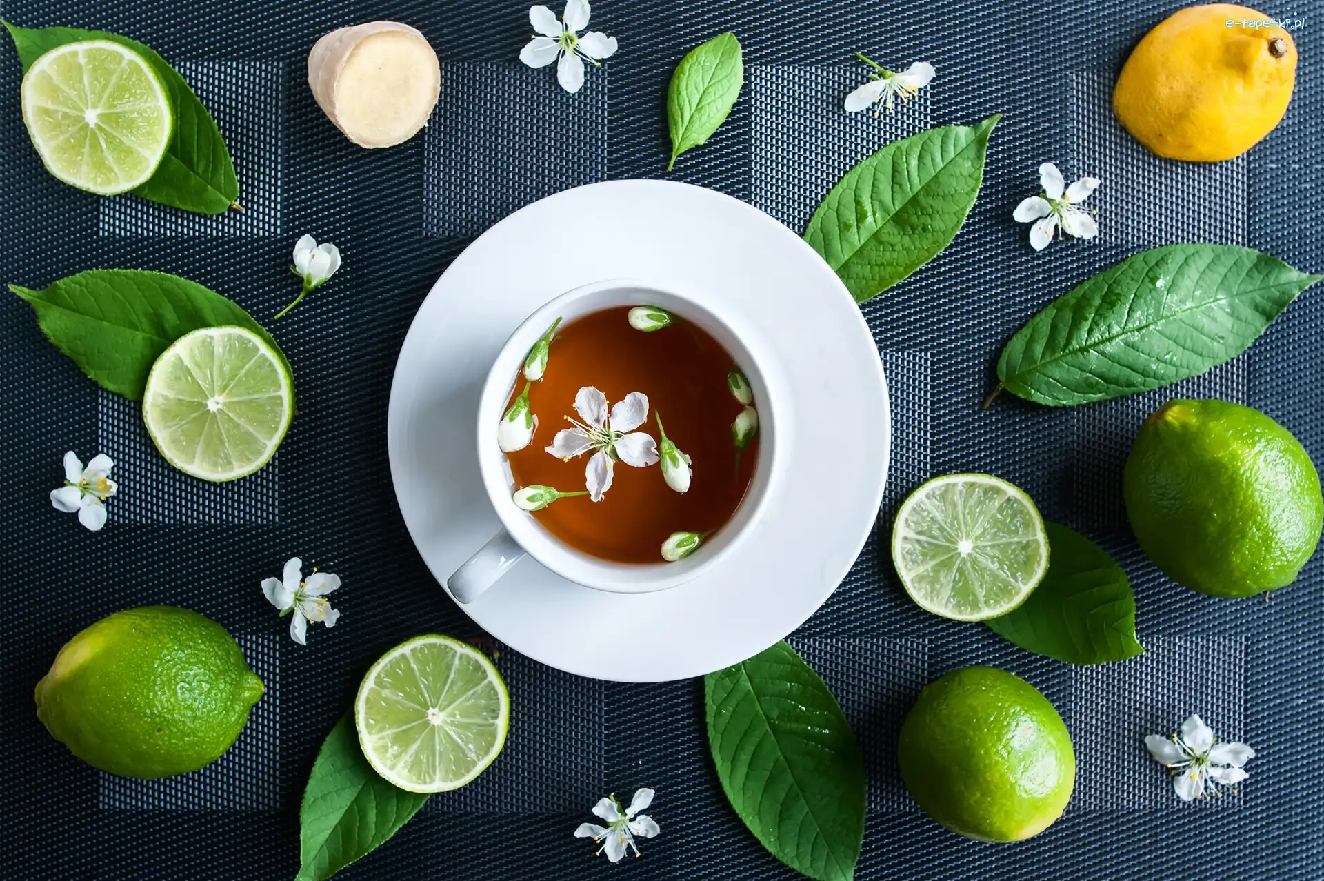Herbata, Liście, Limonki, Filiżanka