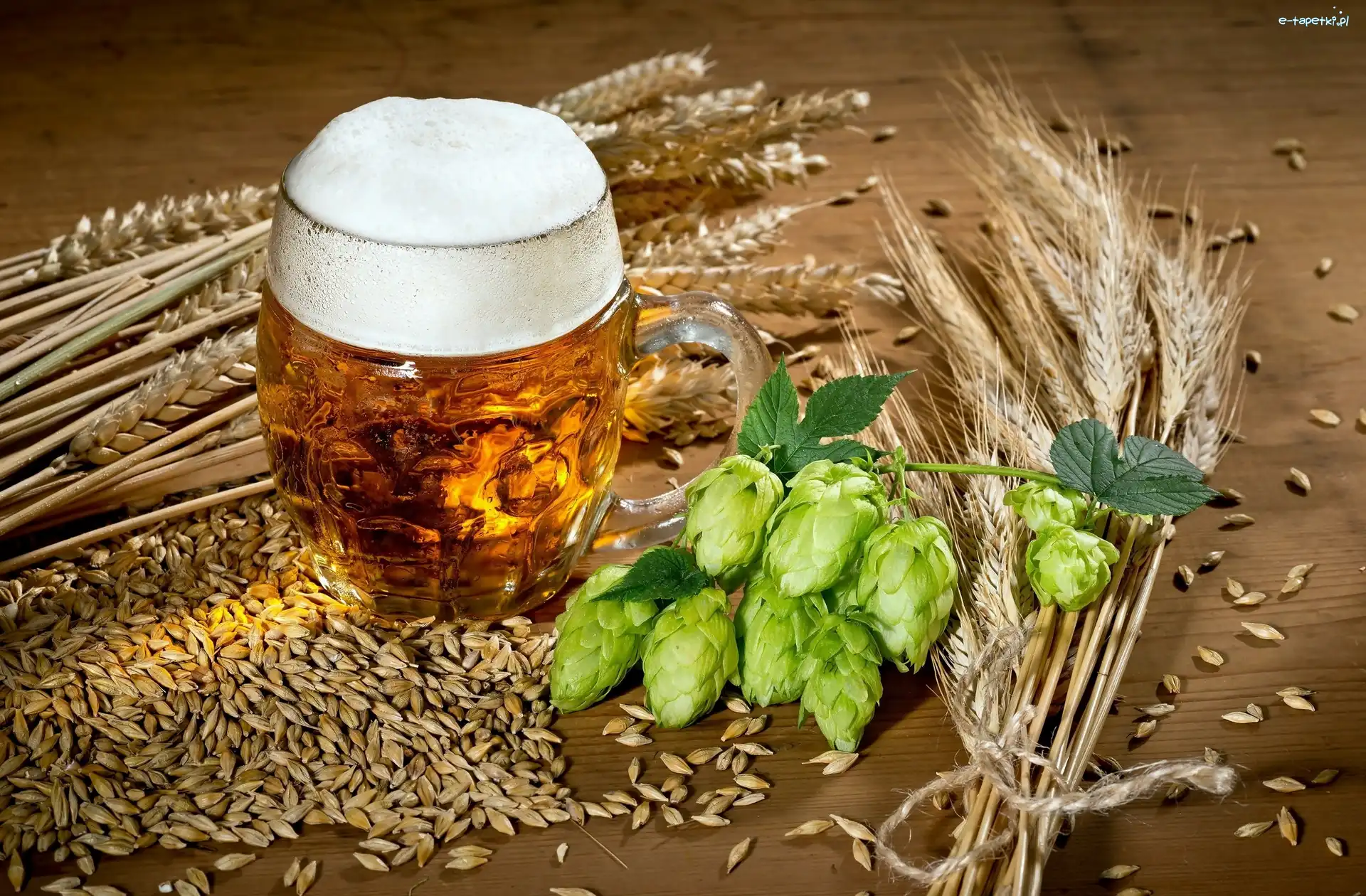 Kufel, Zboże, Chmiel, Piwo