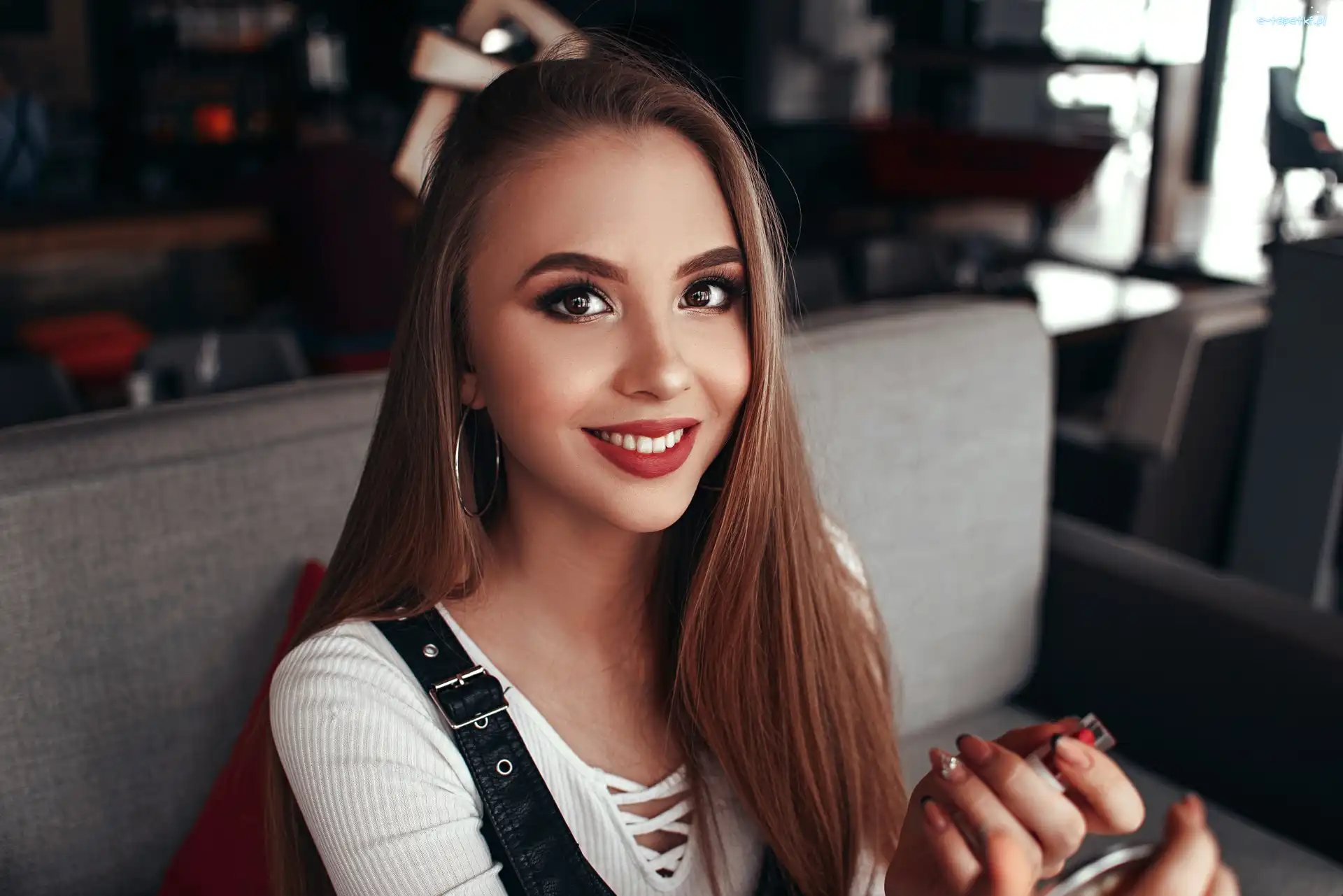 Włosy, Sasha Rusko, Długie, Uśmiech, Modelka, Kobieta