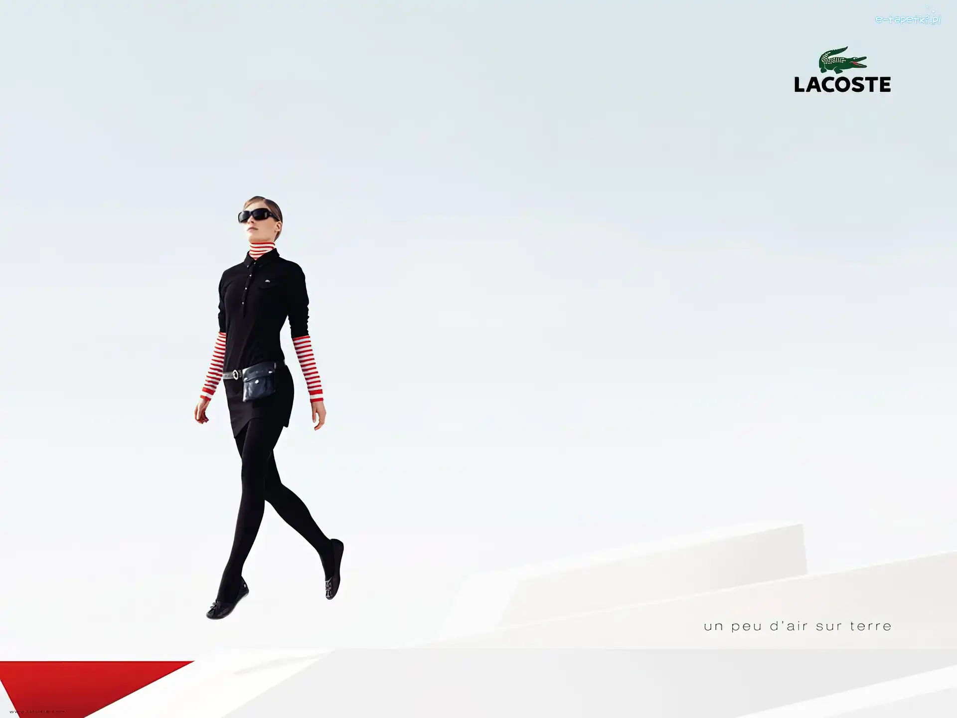 Lacoste, okulary, kobieta, sukienka, przeciwsłoneczne