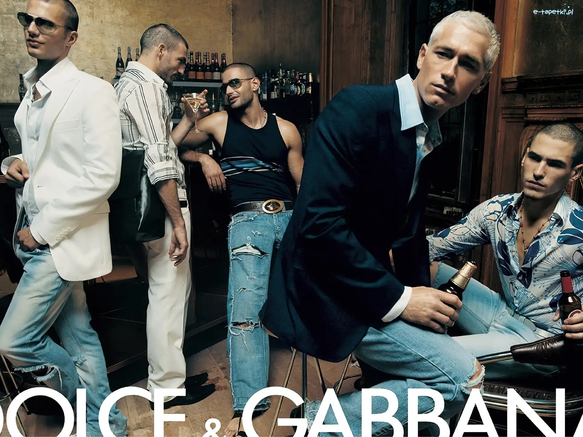 marynarka, jeans, spodnie, bar, mężczyźni, Dolce And Gabbana