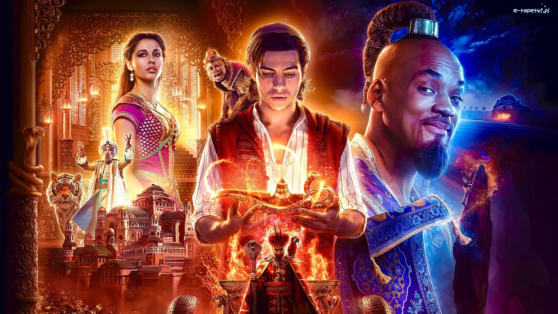 Aktorka, Aladyn, Will Smith, Mena Massoud, Aladdin, Naomi Scott, Aktor, Film