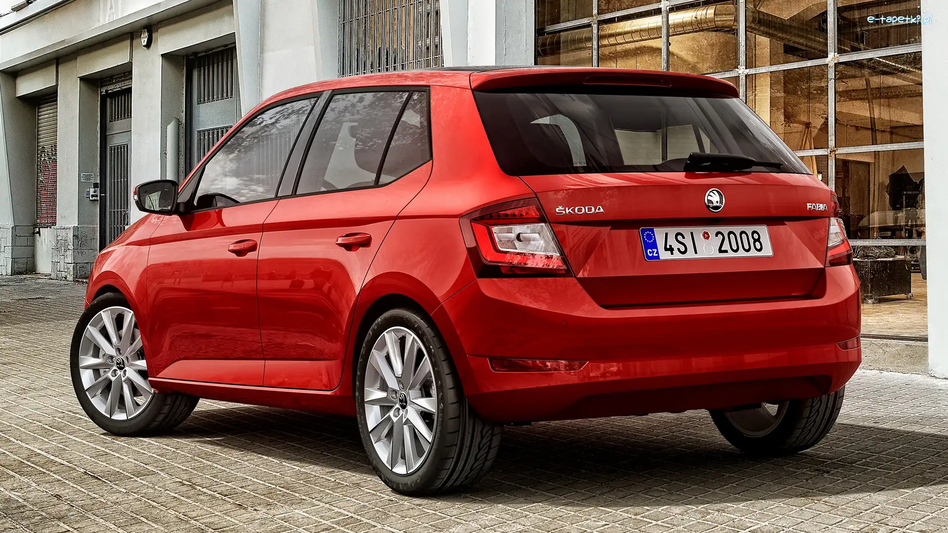 Tył, Skoda Fabia, Czerwona