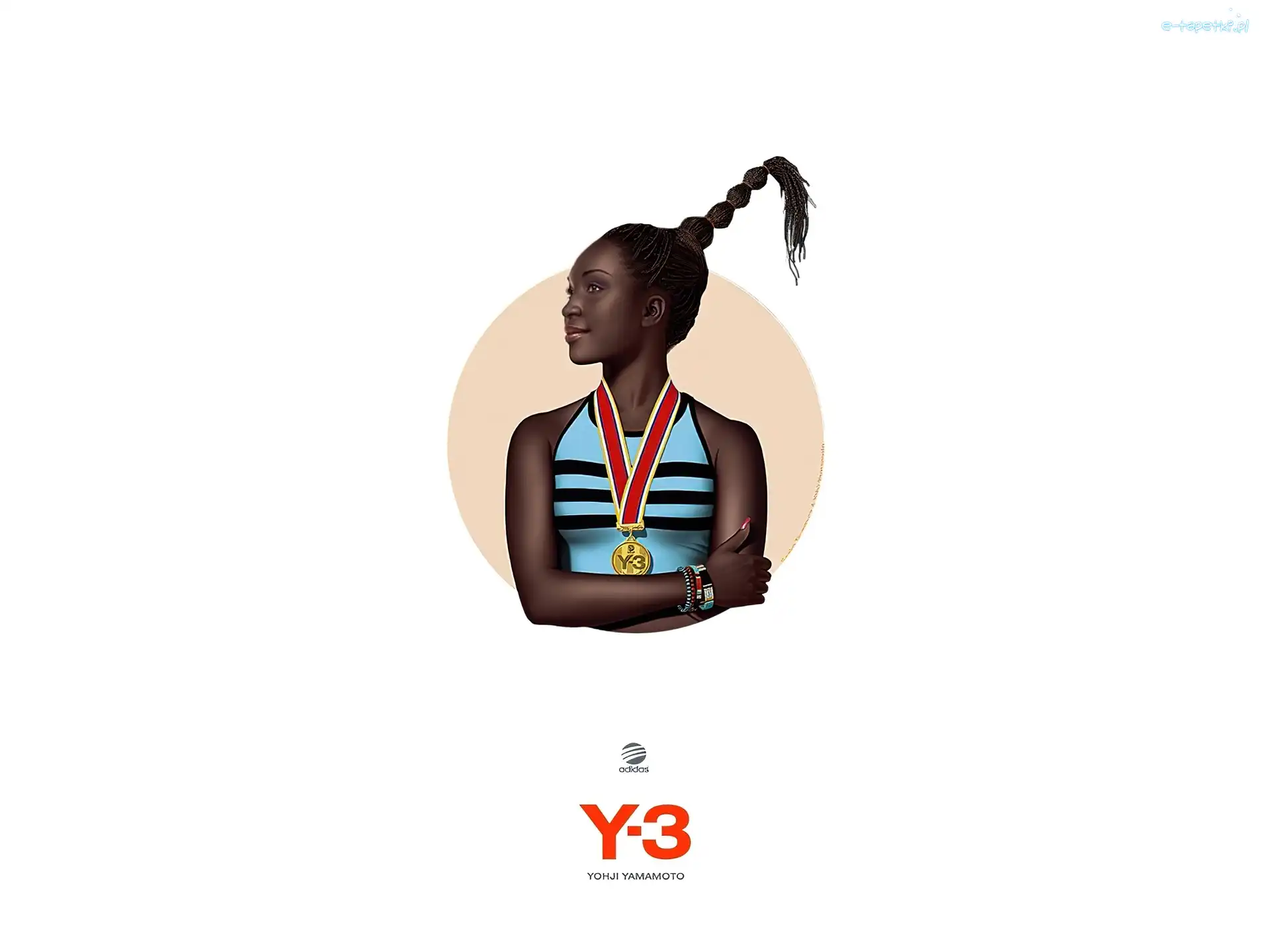 kobieta, sport, medal, Adidas