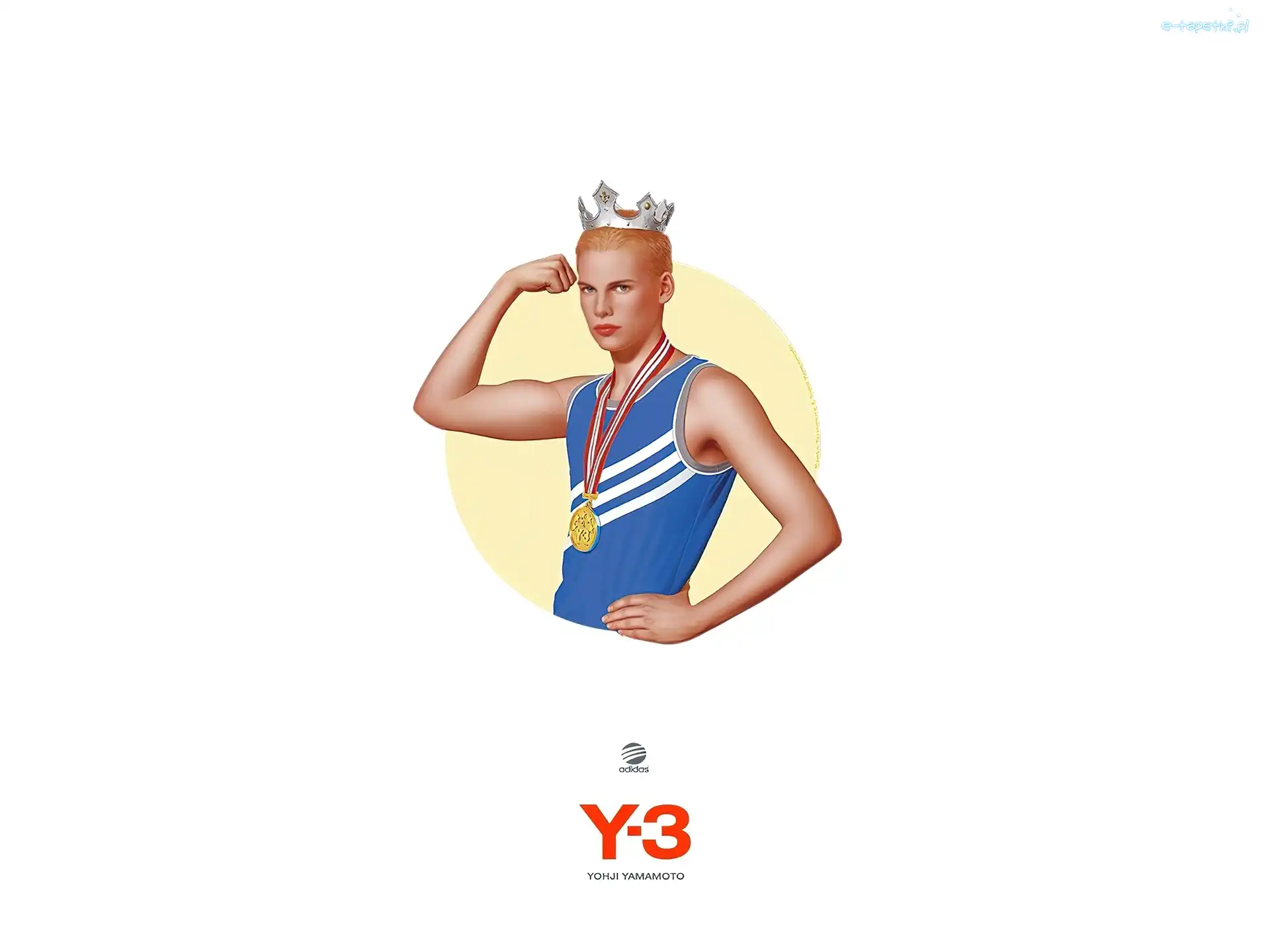 Adidas, medal, mężczyzna, korona, sport