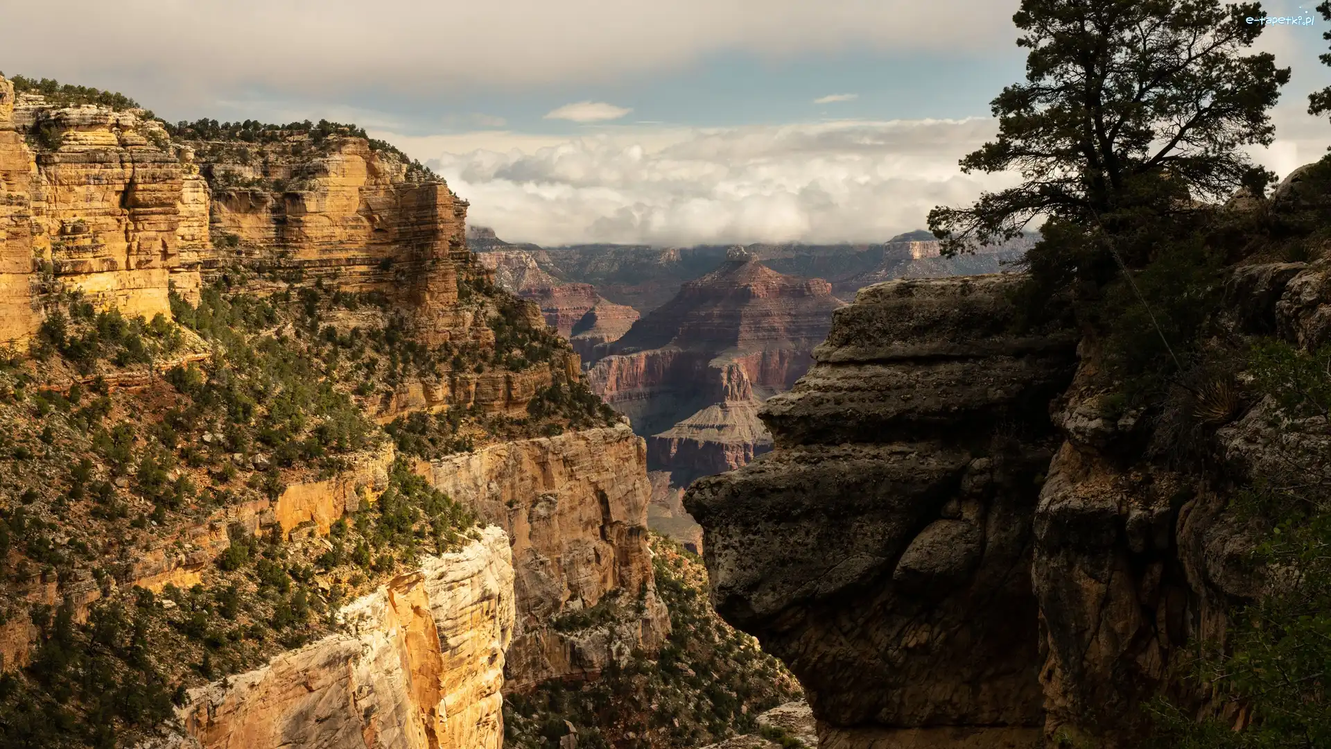 Arizona, Wielki Kanion Kolorado, Grand Canyon, Stany Zjednoczone, Góry, Park Narodowy Wielkiego Kanionu
