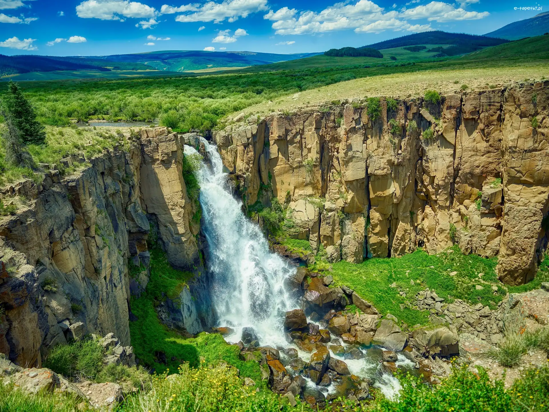 Skały, Kamienie, Wodospad North Clear Creek Falls, Stany Zjednoczone, Kolorado