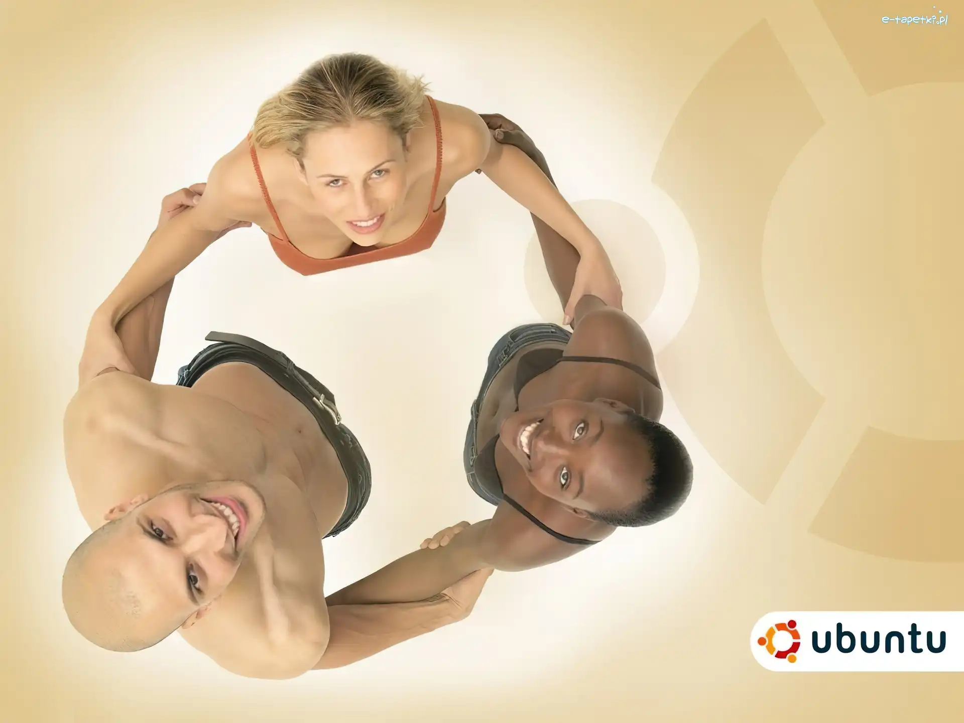 symbol, krąg, ludzie, Ubuntu