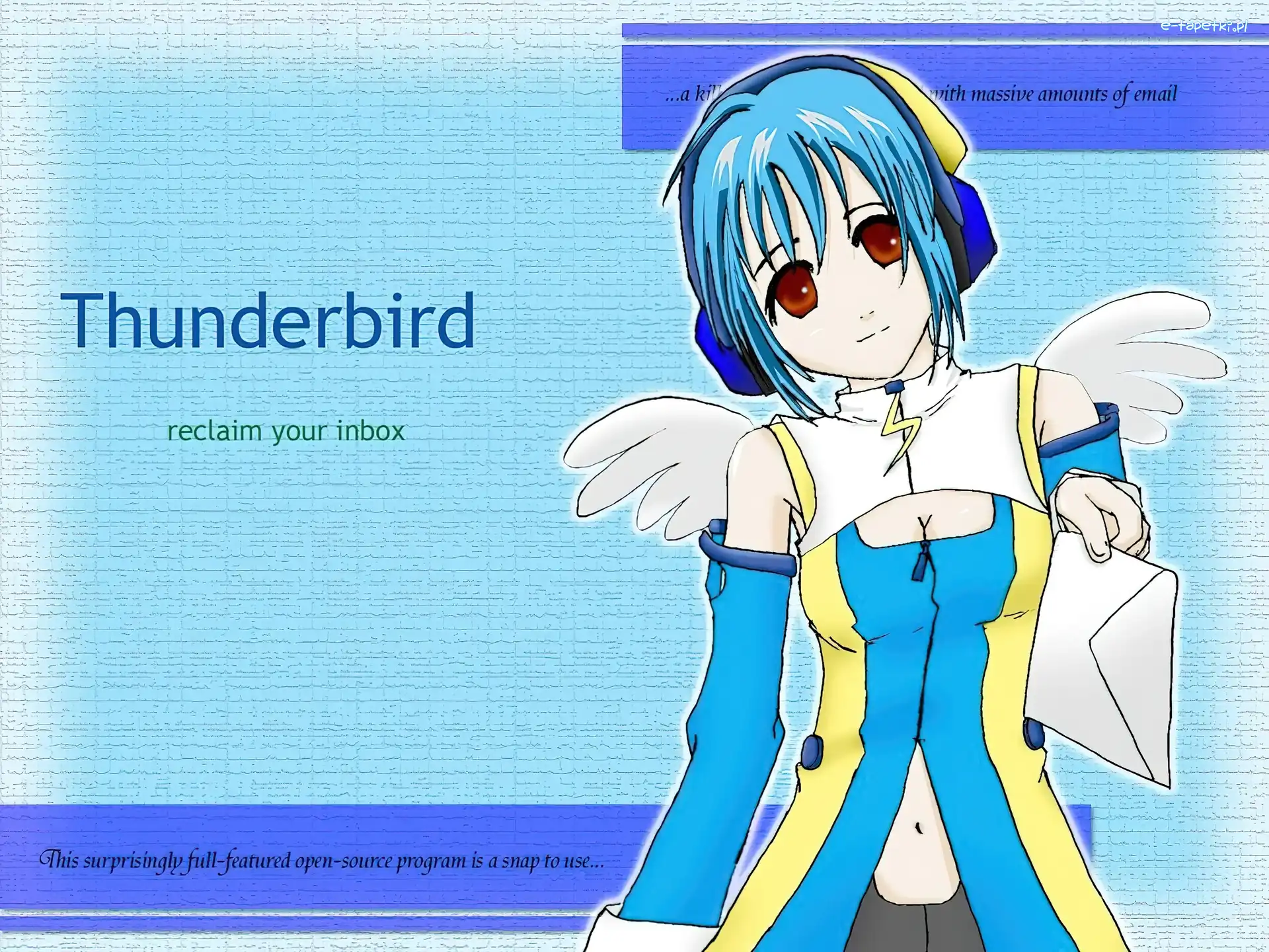 Thunderbird, koperta, manga, dziewczyna, grafika