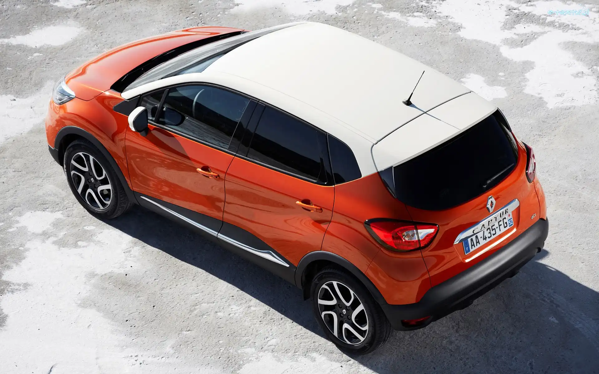Renault Captur, Dach, Biały, Czerwony