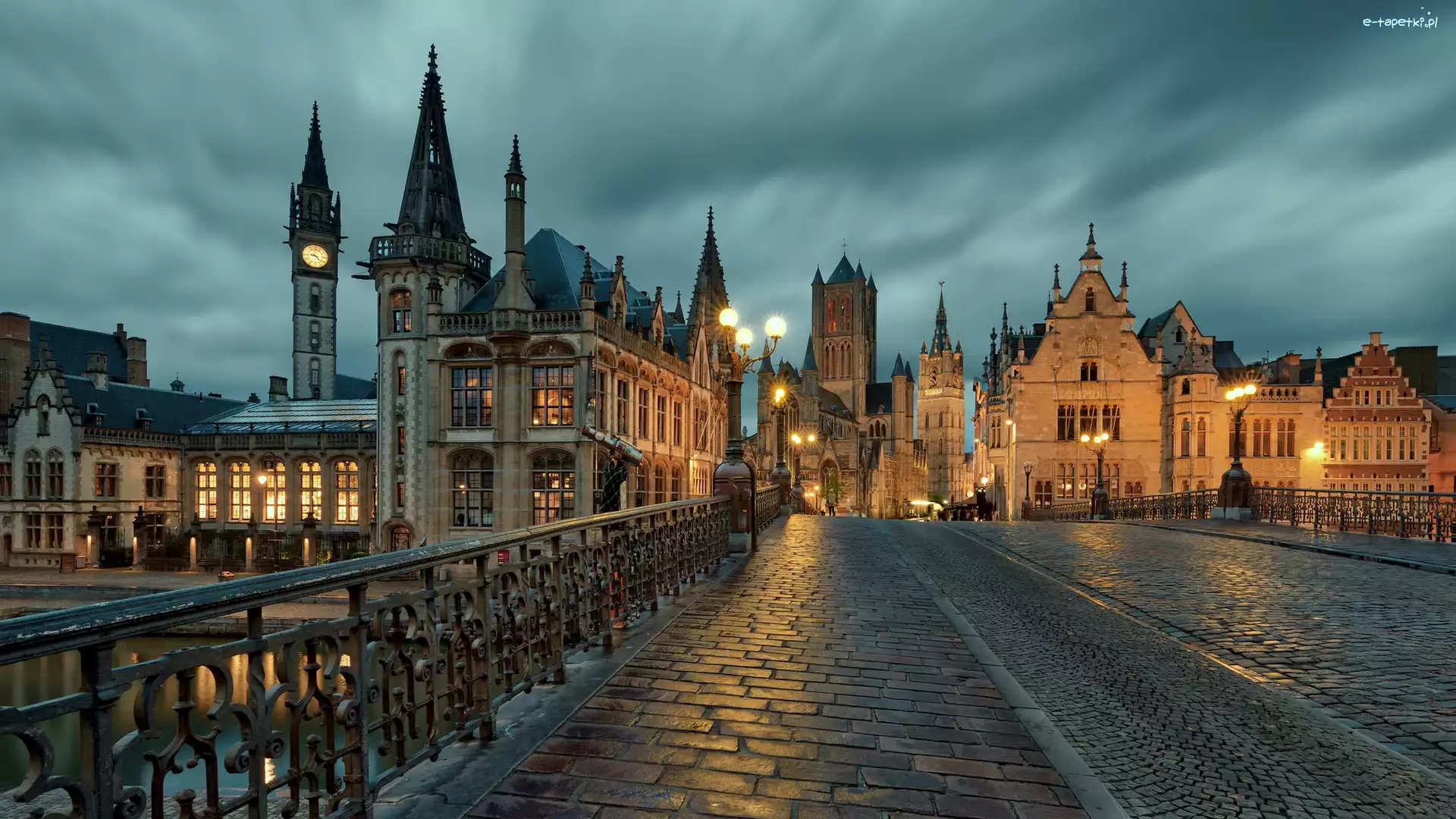 Gandawa, Smocza Wieża, Kościół św. Mikołaja, Belgia, Dzwonnica, Most św. Michała