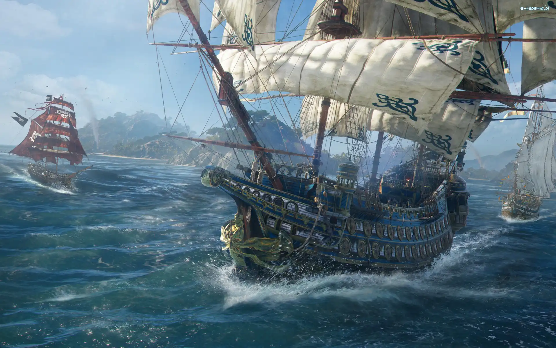 Gra, Statki, Skull and Bones, Morze, Żaglowce