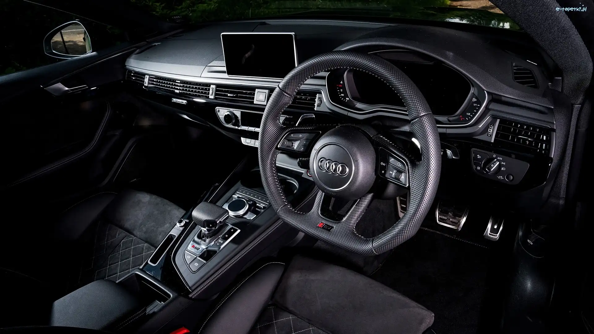 Audi RS5, Wnętrze, Sportback, Kierownica, Kokpit