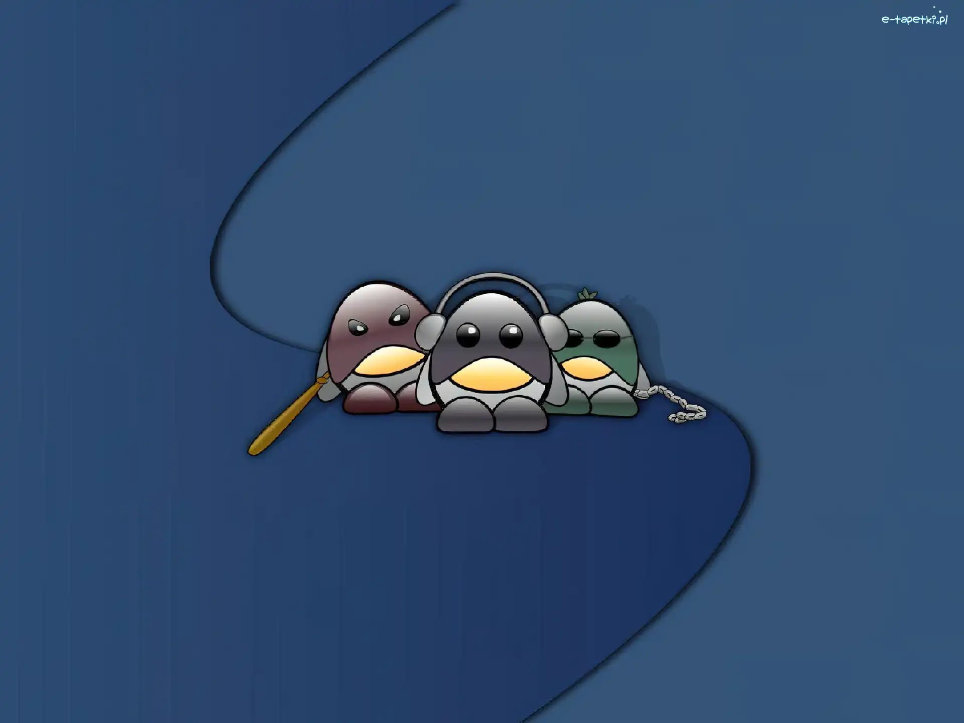pingwin, szajka, złodziej, grafika, Linux