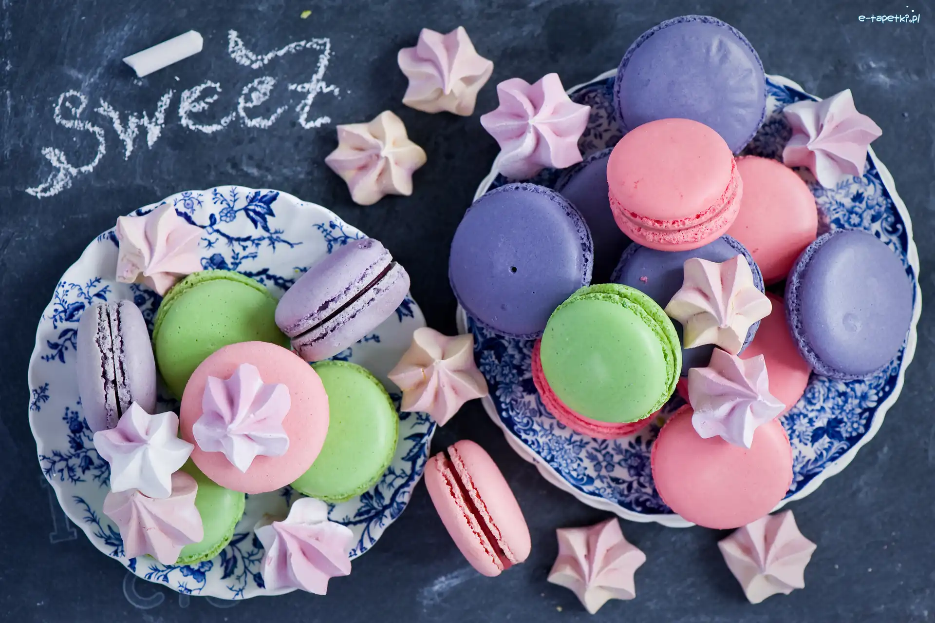 Ciasteczka, Bezy, Makaroniki, Sweet, Napis