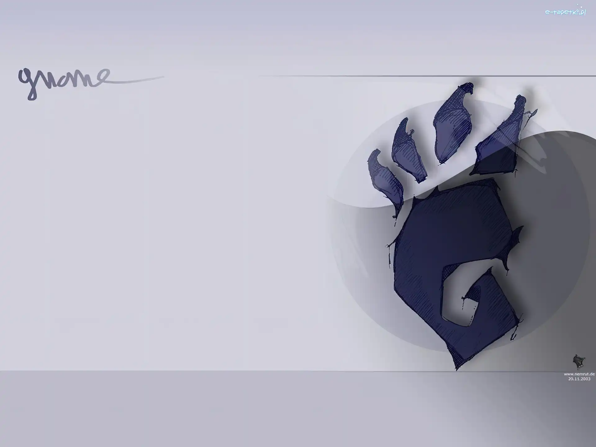 stopa, grafika, Gnome