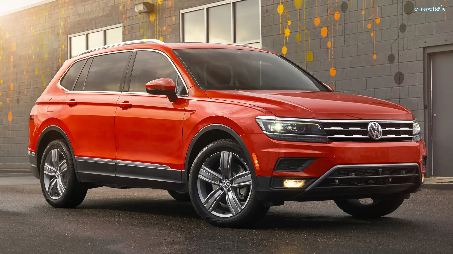 Volkswagen Tiguan, Bok, Przód, Czerwony