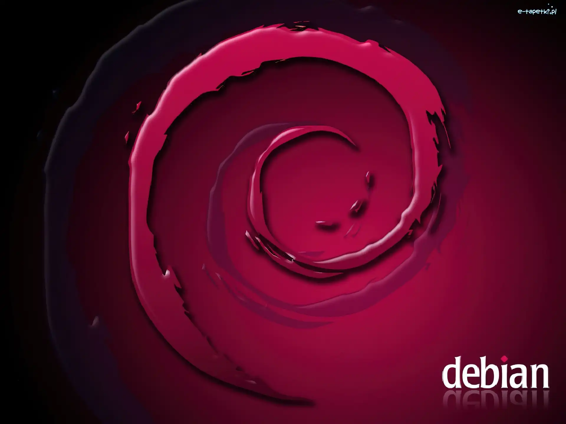 Linux Debian, ślimak, grafika, zawijas, muszla