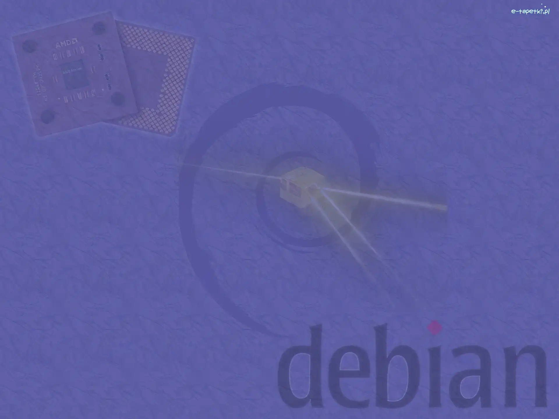 Linux Debian, muszla, grafika, zawijas, ślimak