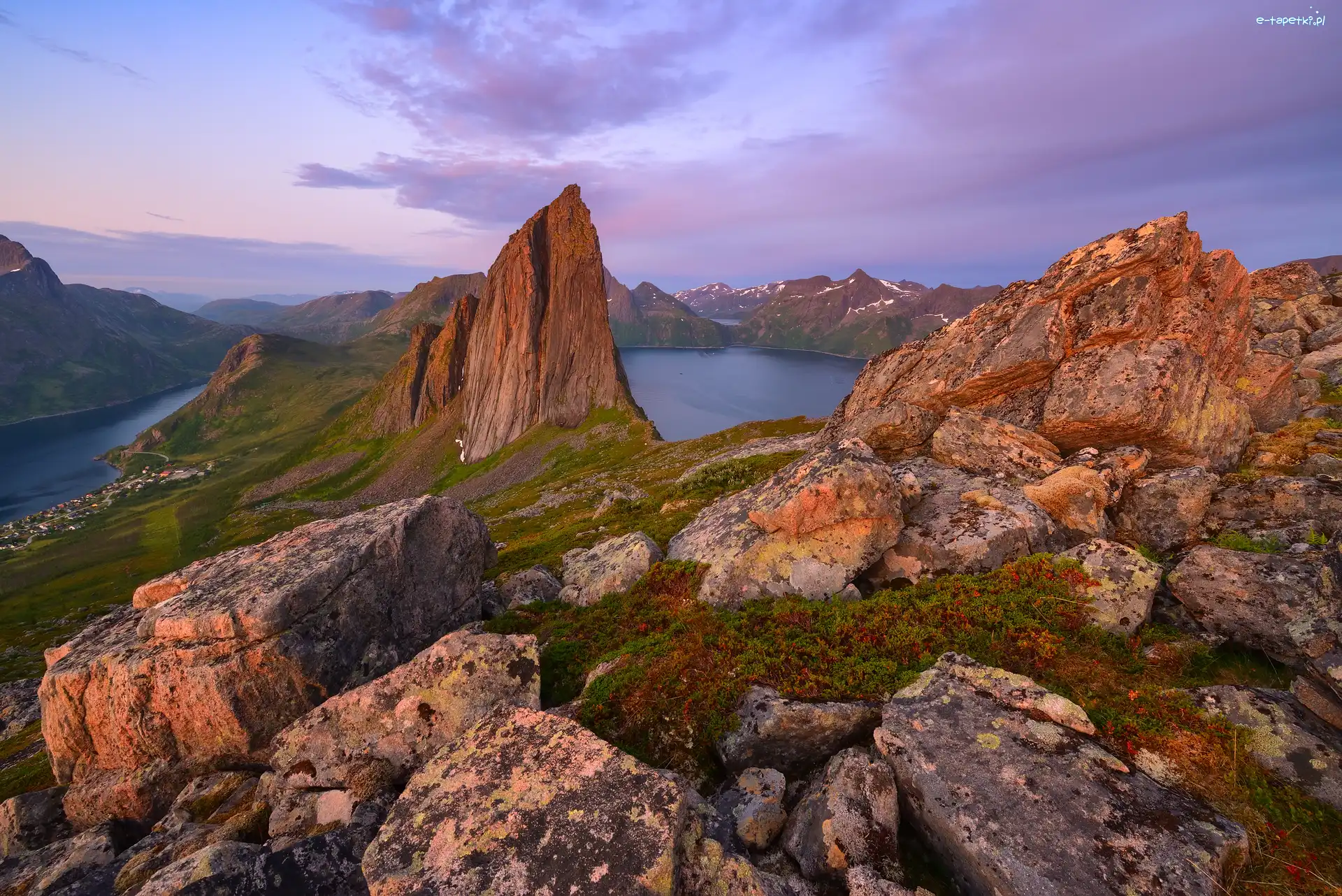 Norwegia, Skały, Szczyt, Góry, Morze, Wyspa Senja, Góra Segla