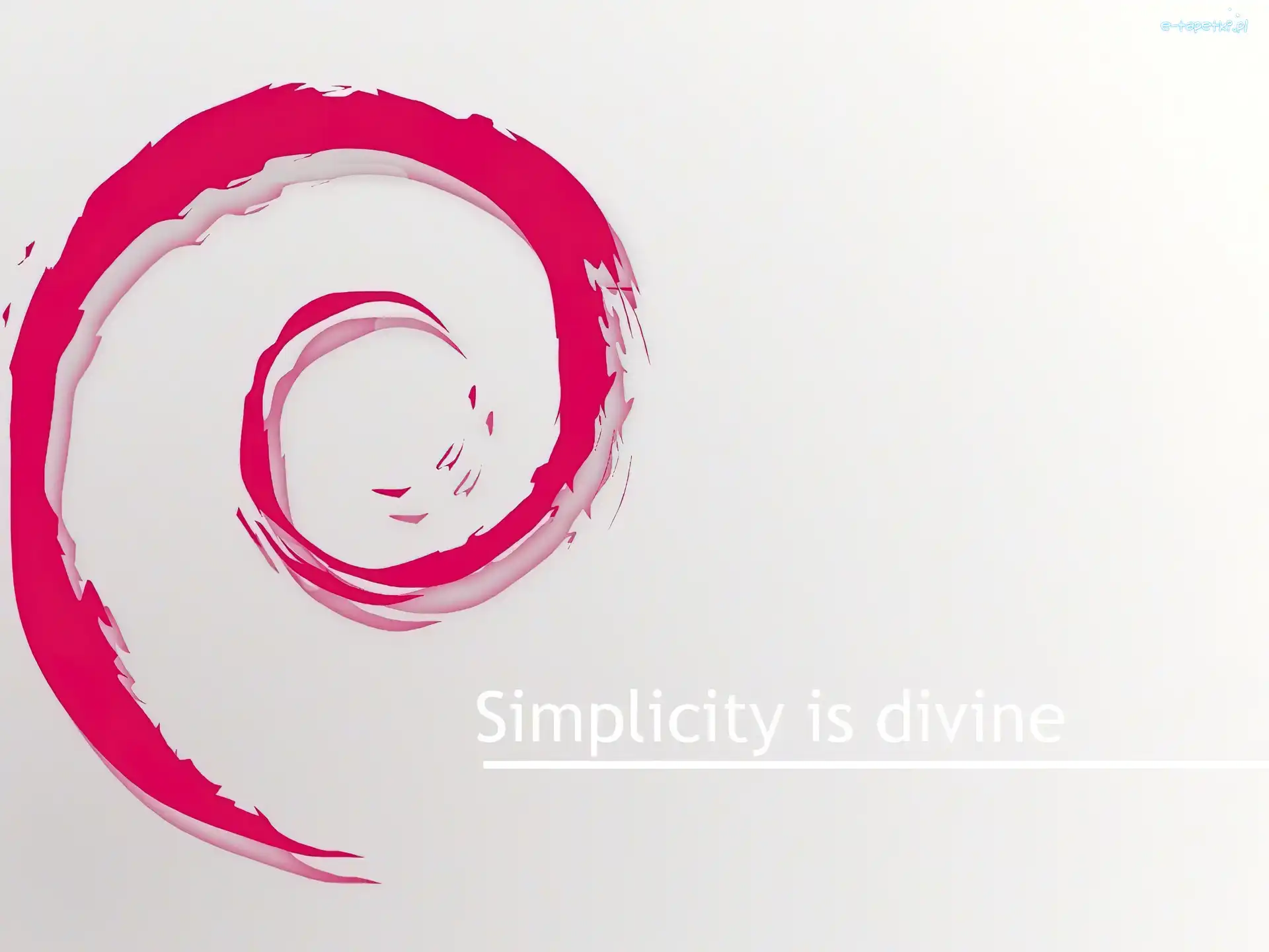 Linux Debian, zawijas, ślimak, grafika, muszla