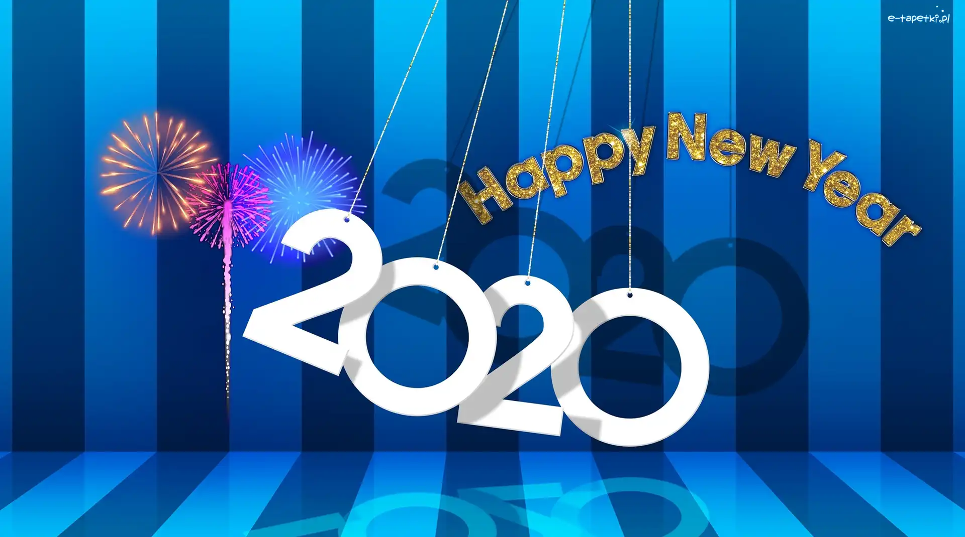 Nowy Rok, Fajerwerki, 2020, Grafika