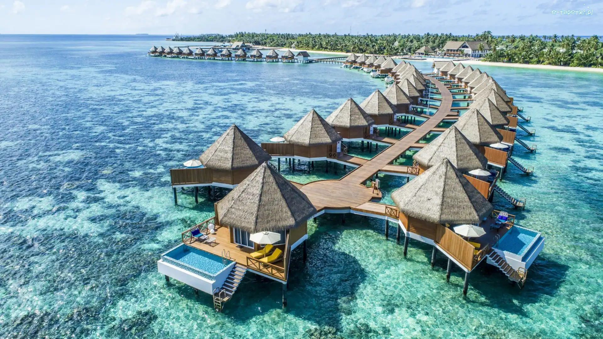 Wakacje, Hotel, Malediwy, Wyspa Kooddoo, Mercure Maldives Kooddoo Resort, Domki, Morze, Tropiki