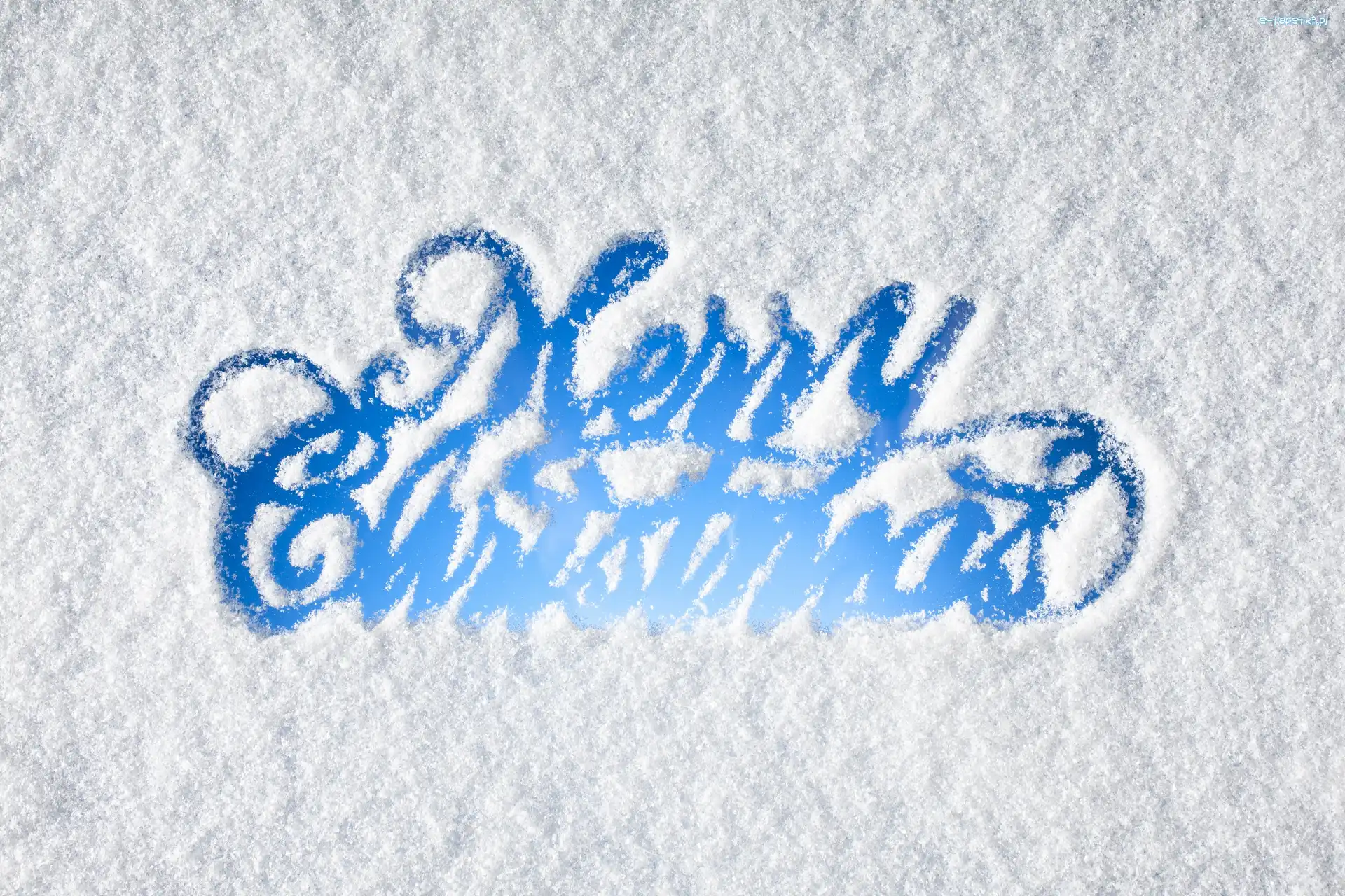 Merry Christmas, Śnieg, Boże Narodzenie, Napis