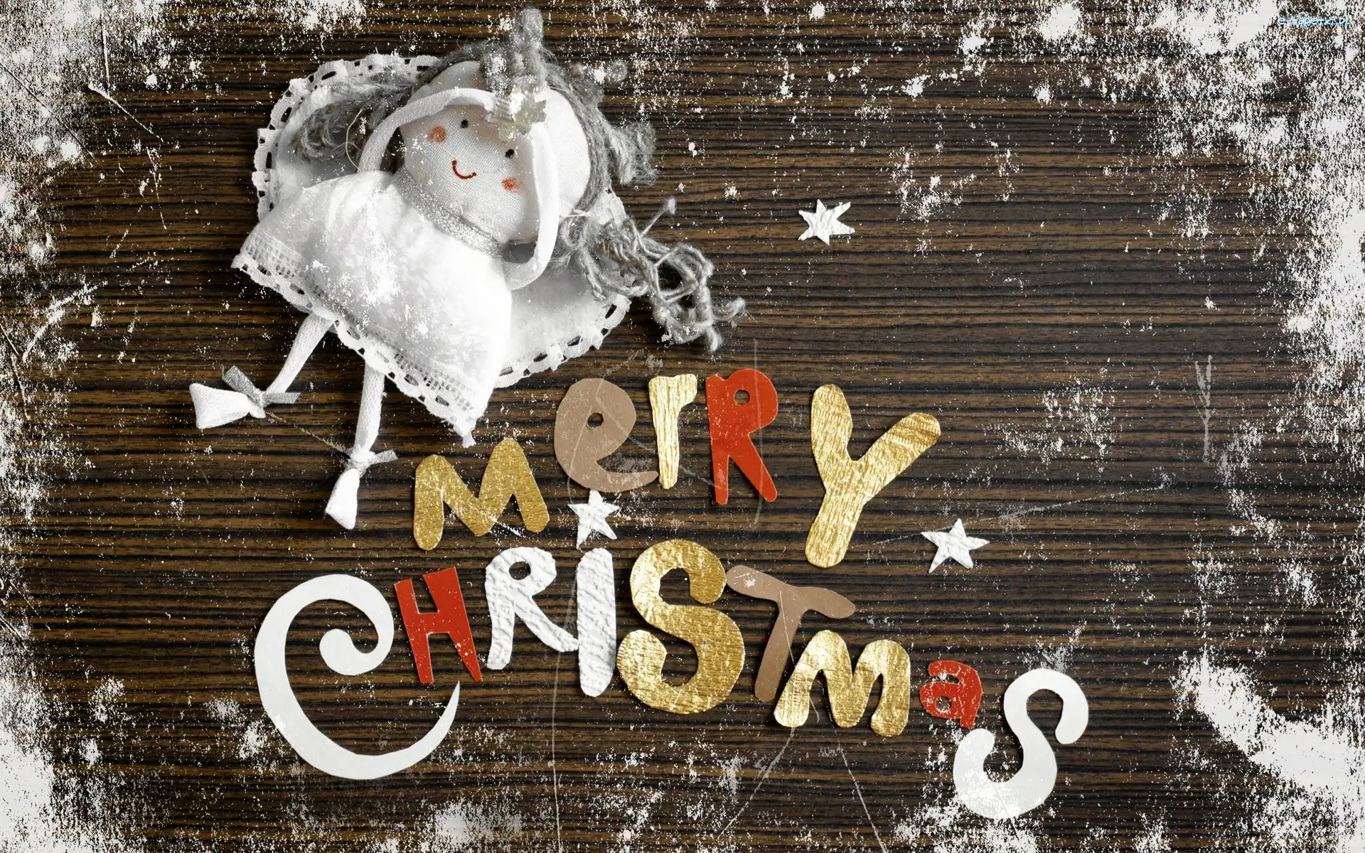 Boże Narodzenie, Aniołek, Dekoracja, Merry Christmas, Napis