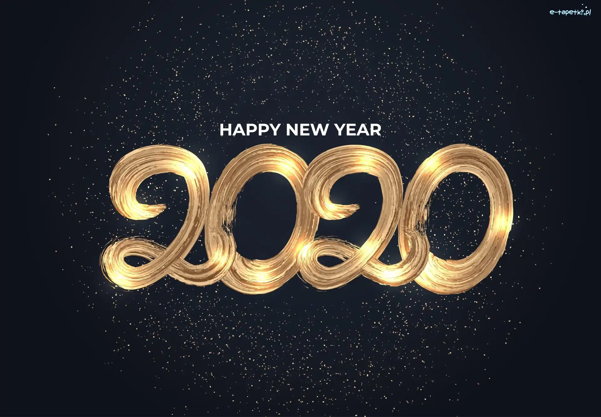 Napis, 2020, Happy New Year, Nowy Rok
