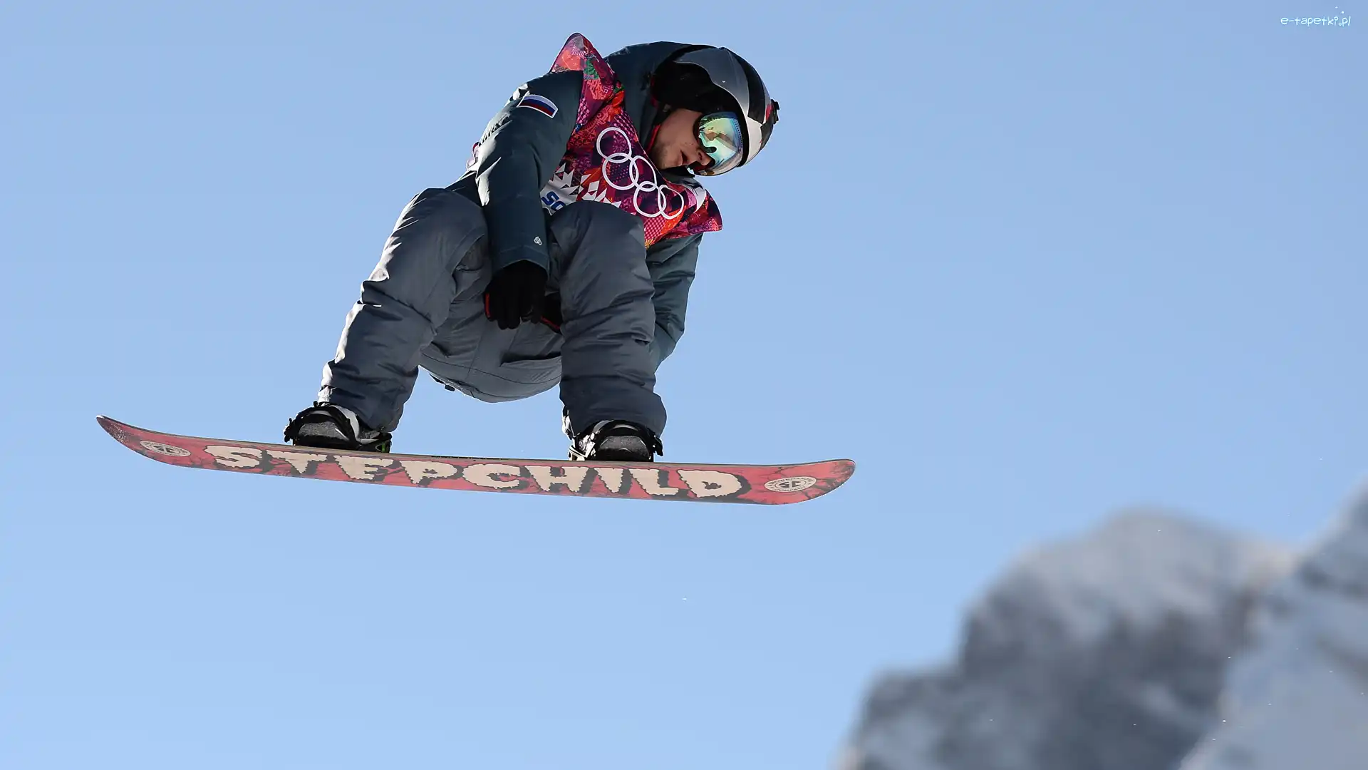 Zima, Snowbording, Mężczyzna
